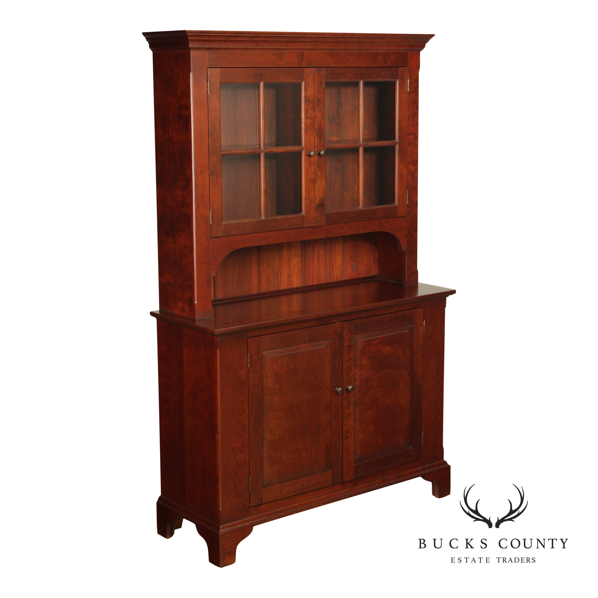 Eldred Wheeler Cherry Step Back China Cabinet
