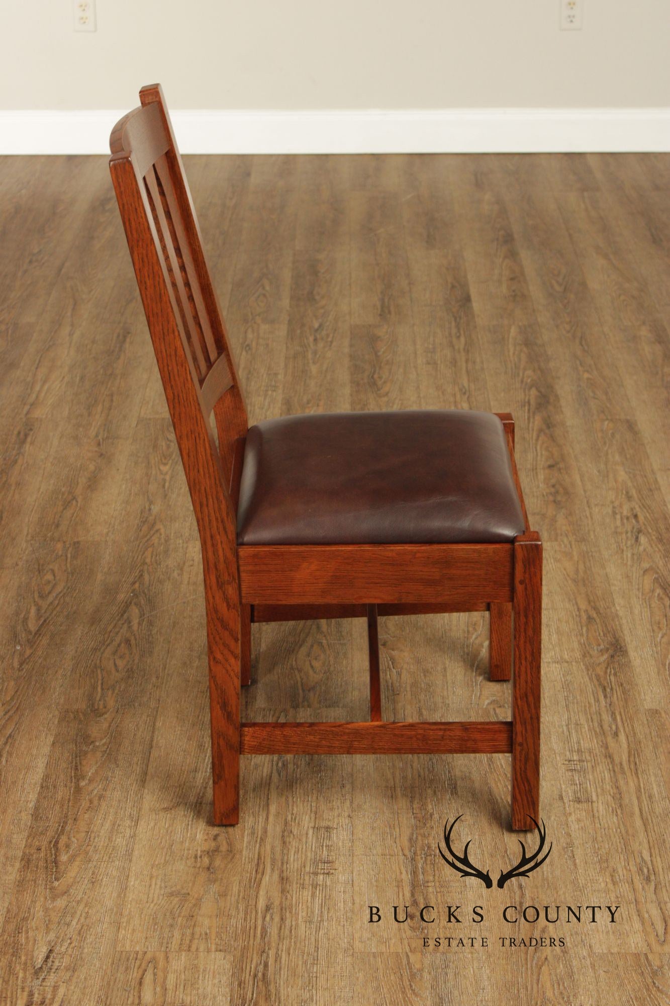 Stickley Mission Collection Set Of Four Cottage Oak Dining Chairs