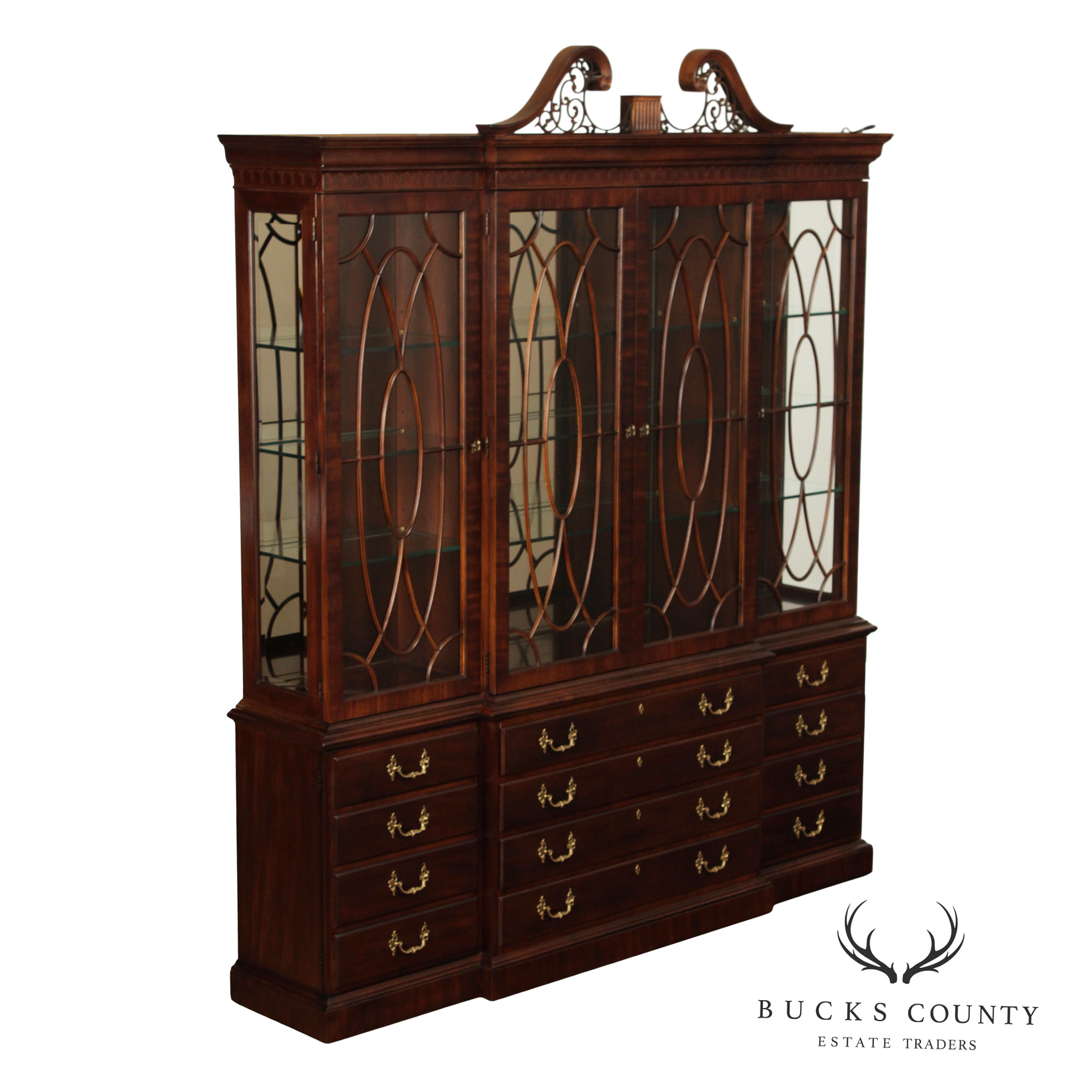 Henredon Rittenhouse Square Mahogany China Cabinet Breakfront