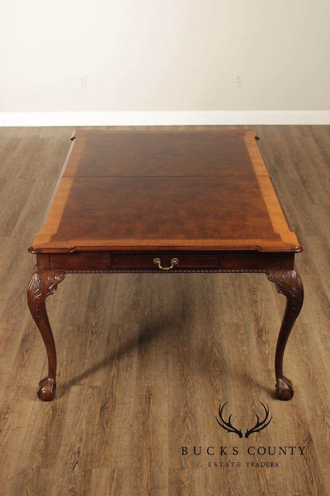 Henredon Rittenhouse Mahogany Chippendale Style Extendable Dining Table