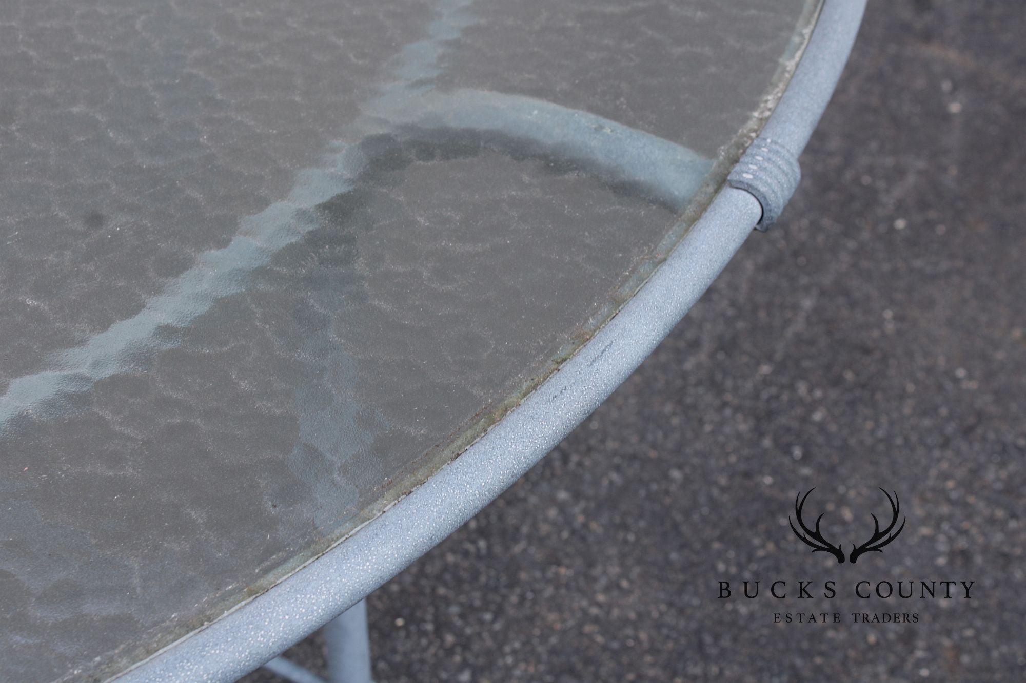 Brown Jordan Large Round Glass Top Patio Dining Table