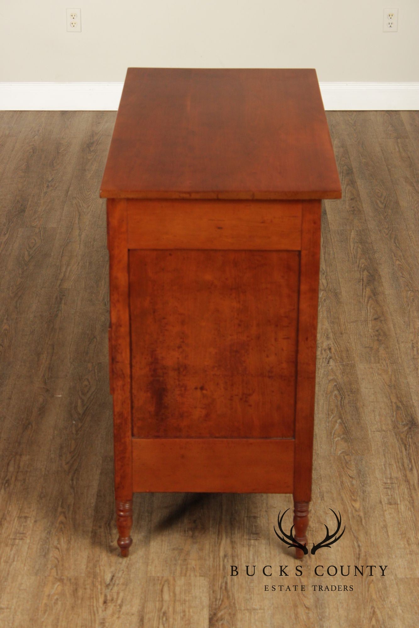 Antique American Federal Period Cherry Four Drawer Chest or Bureau