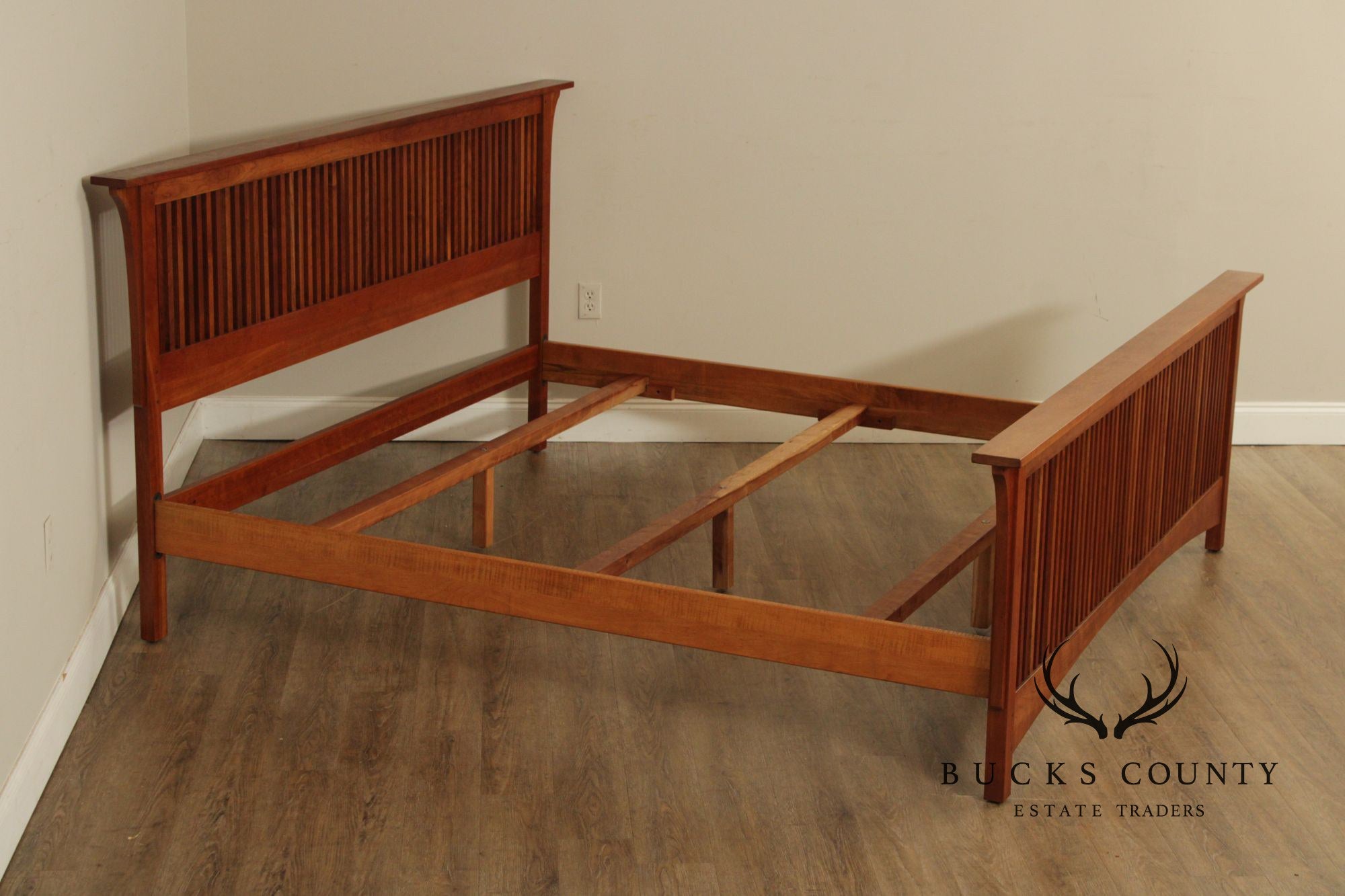 Stickley Mission Collection Cherry King Spindle Bed