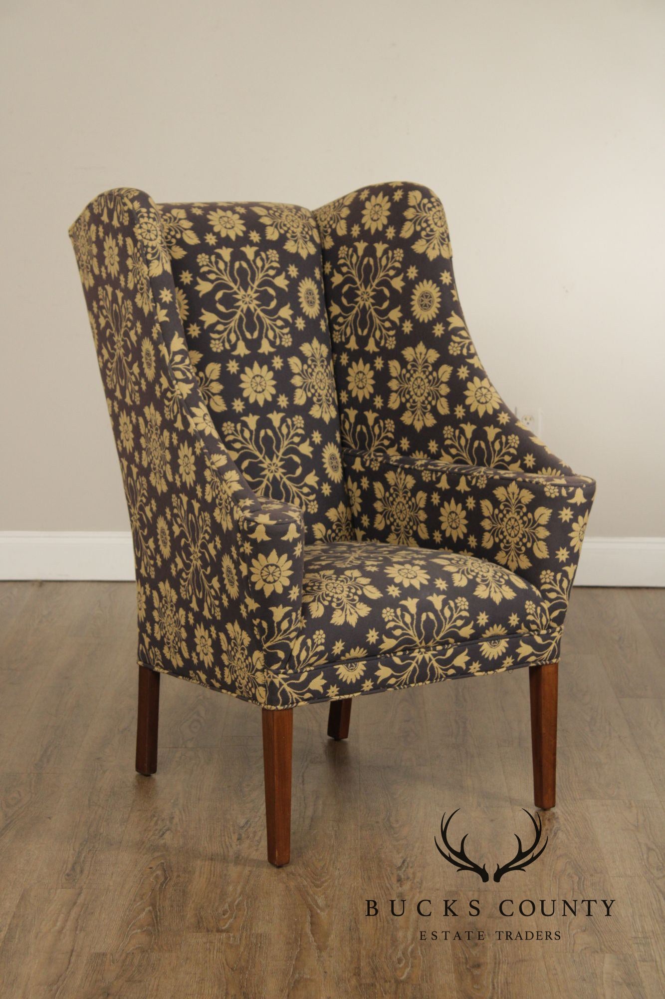 Irvin's Tinware Farmhouse Style Settleback Wing Chair