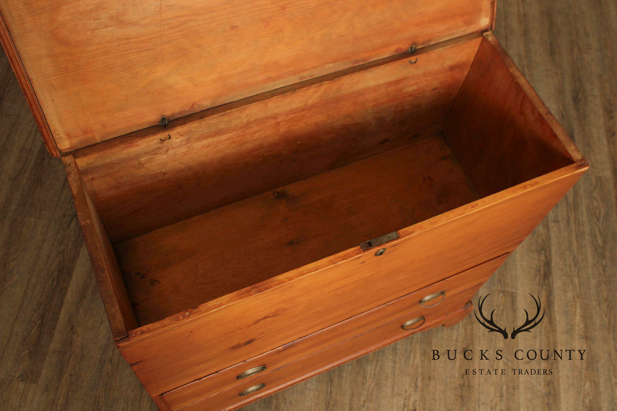 Antique American Pine Mule Chest