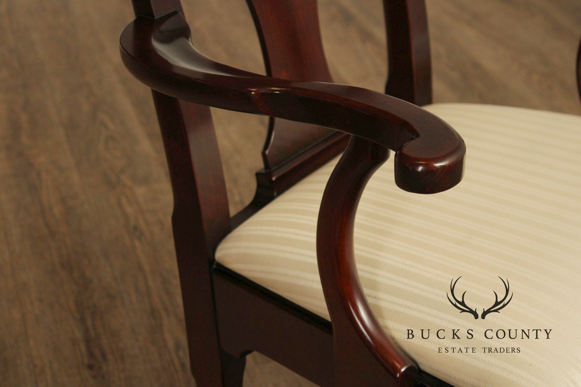 Statton Queen Anne Style Set Of Six Cherry Dining Chairs