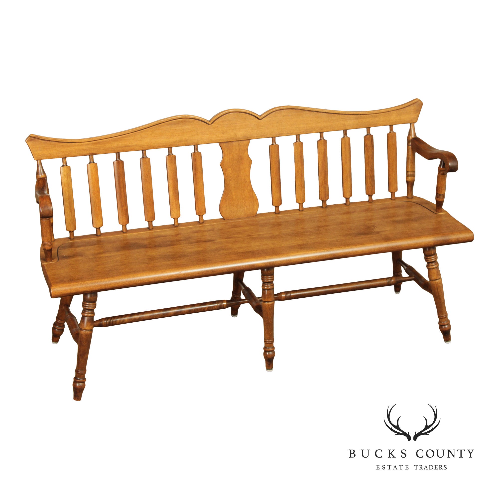 American Colonial Style Maple Bench