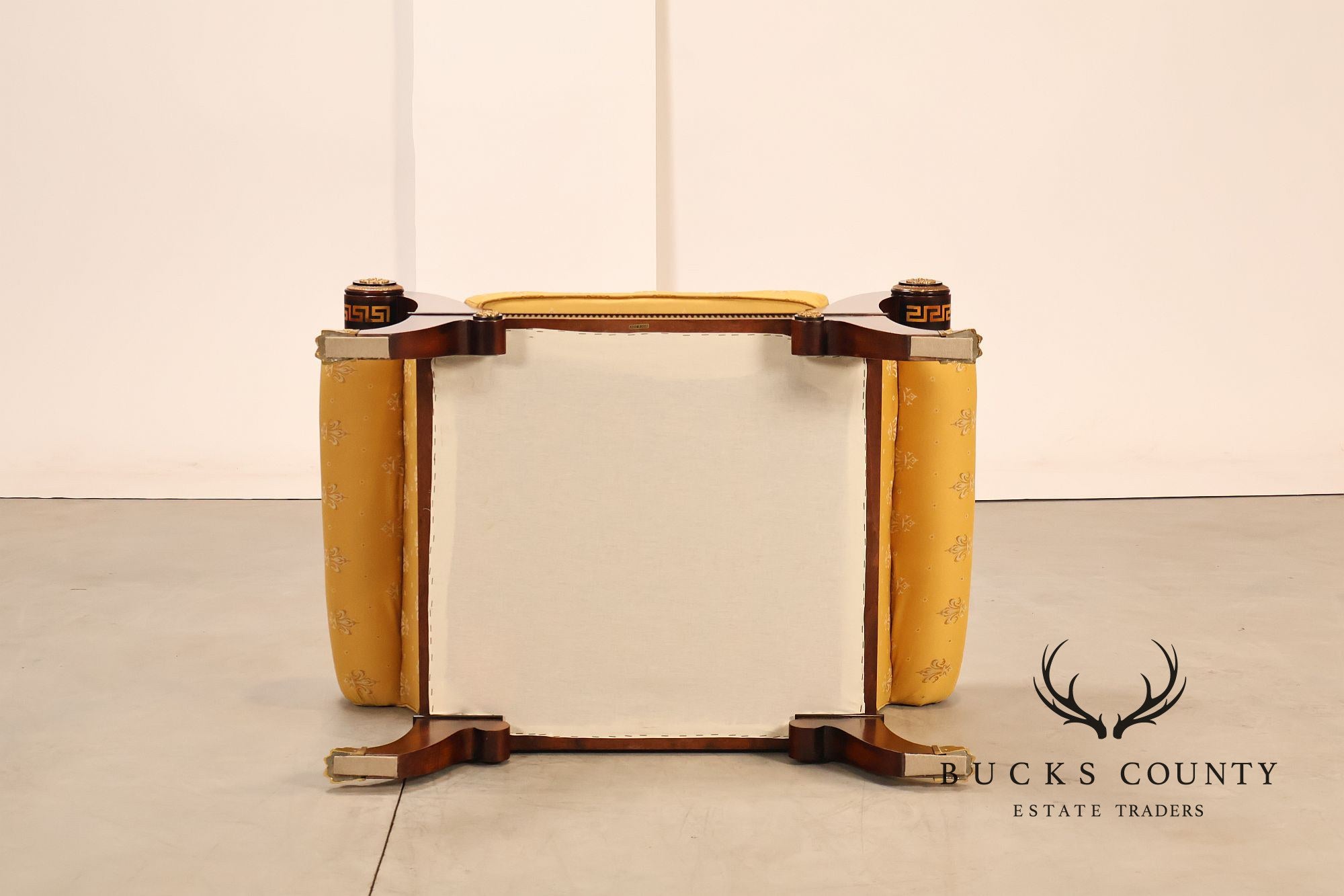 Empire Style Mahogany Armchair With Gilt Bronze Mounts