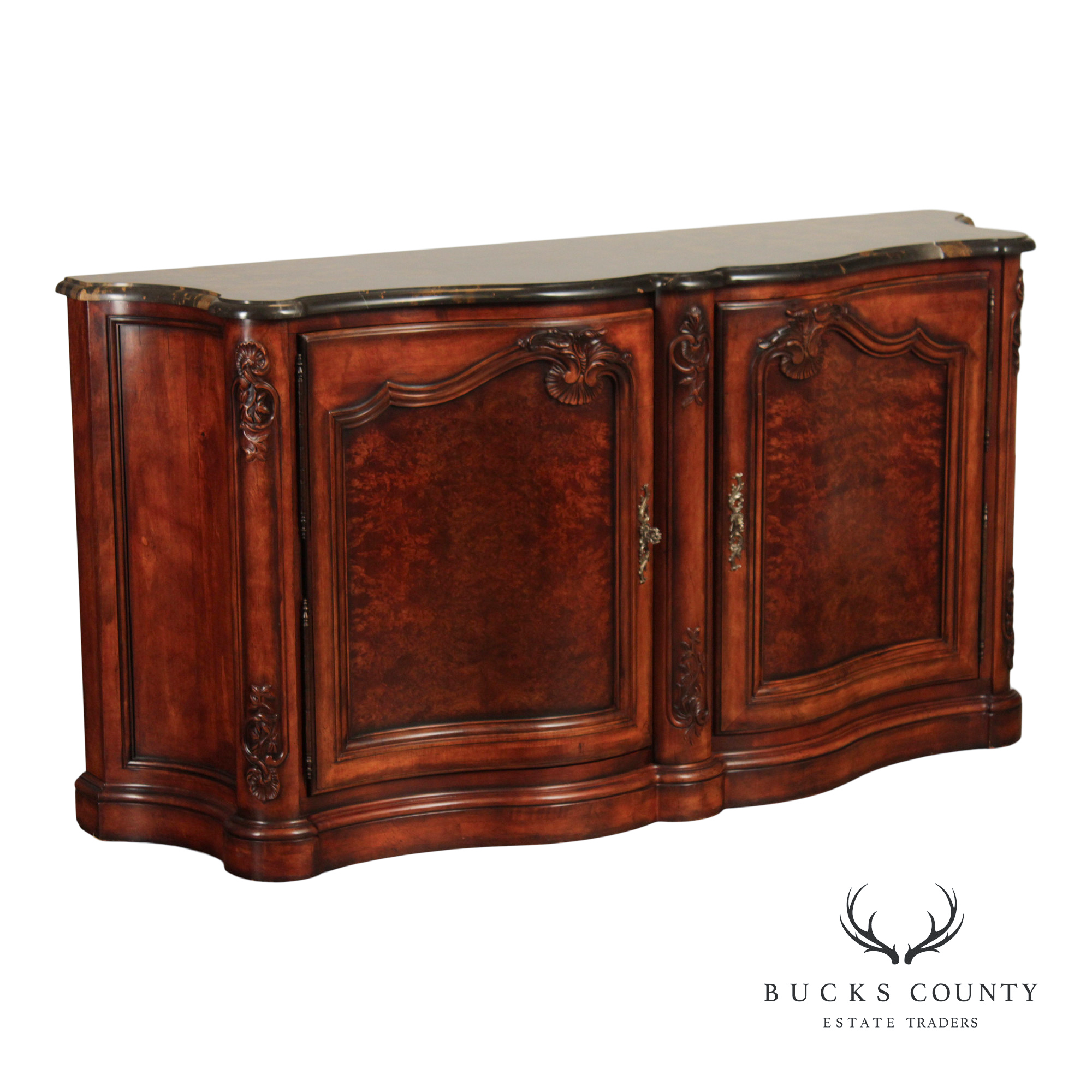 Henredon Italian Renaissance Style Marble Top Buffet