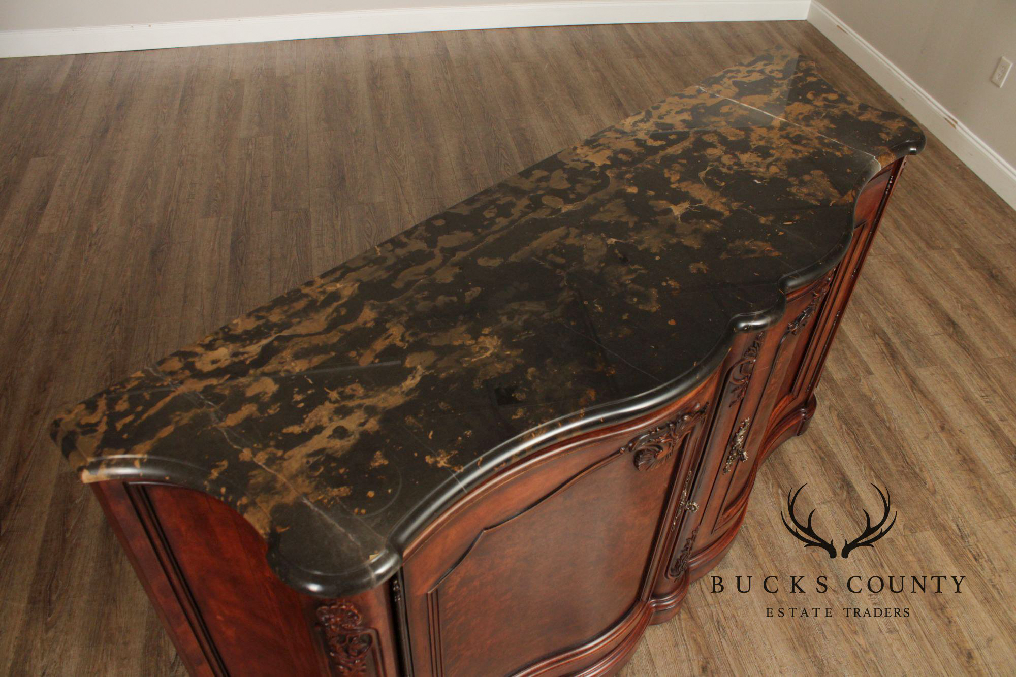 Henredon Italian Renaissance Style Marble Top Buffet