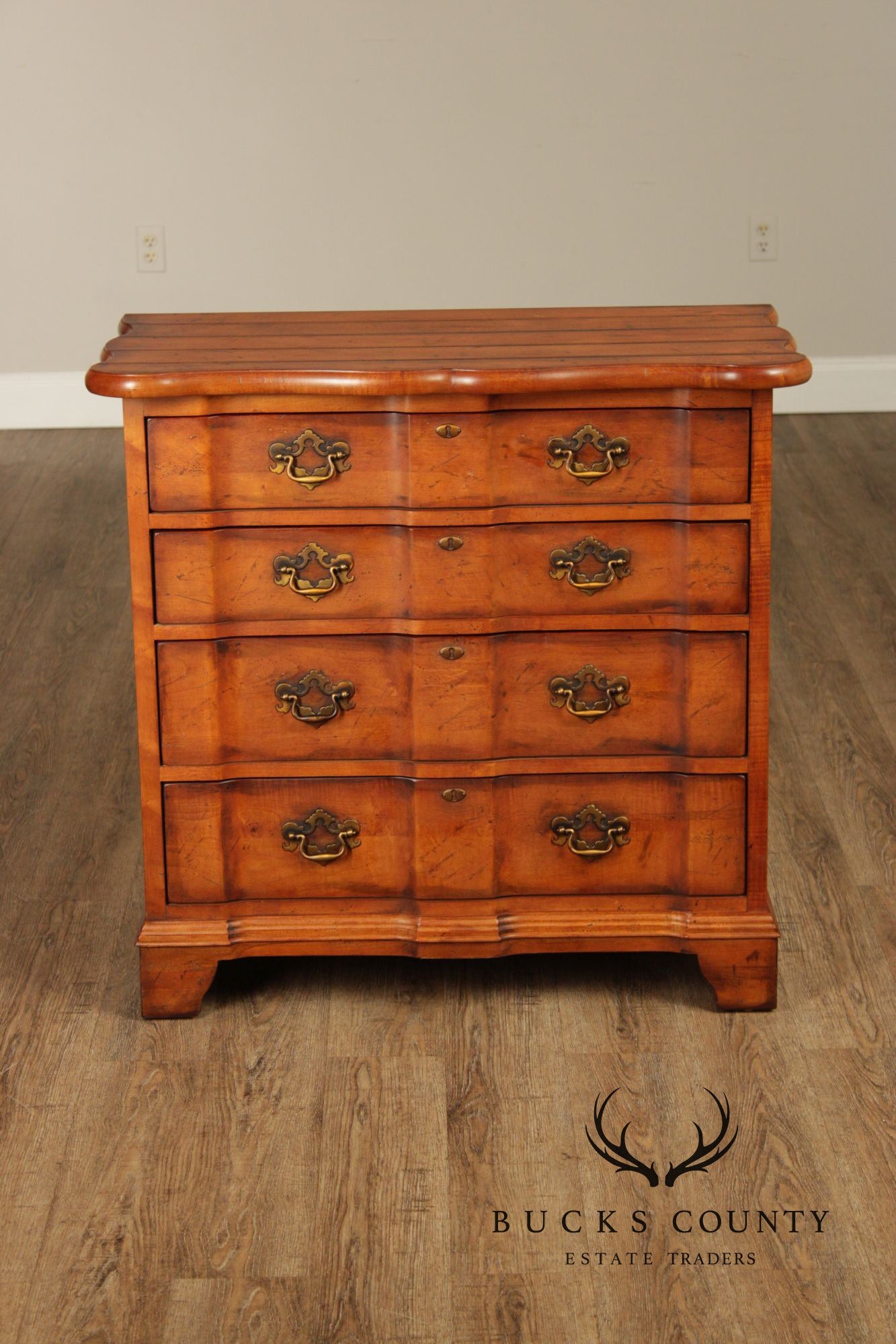 Century Furniture Georgian Style Block Front Bedside Chest