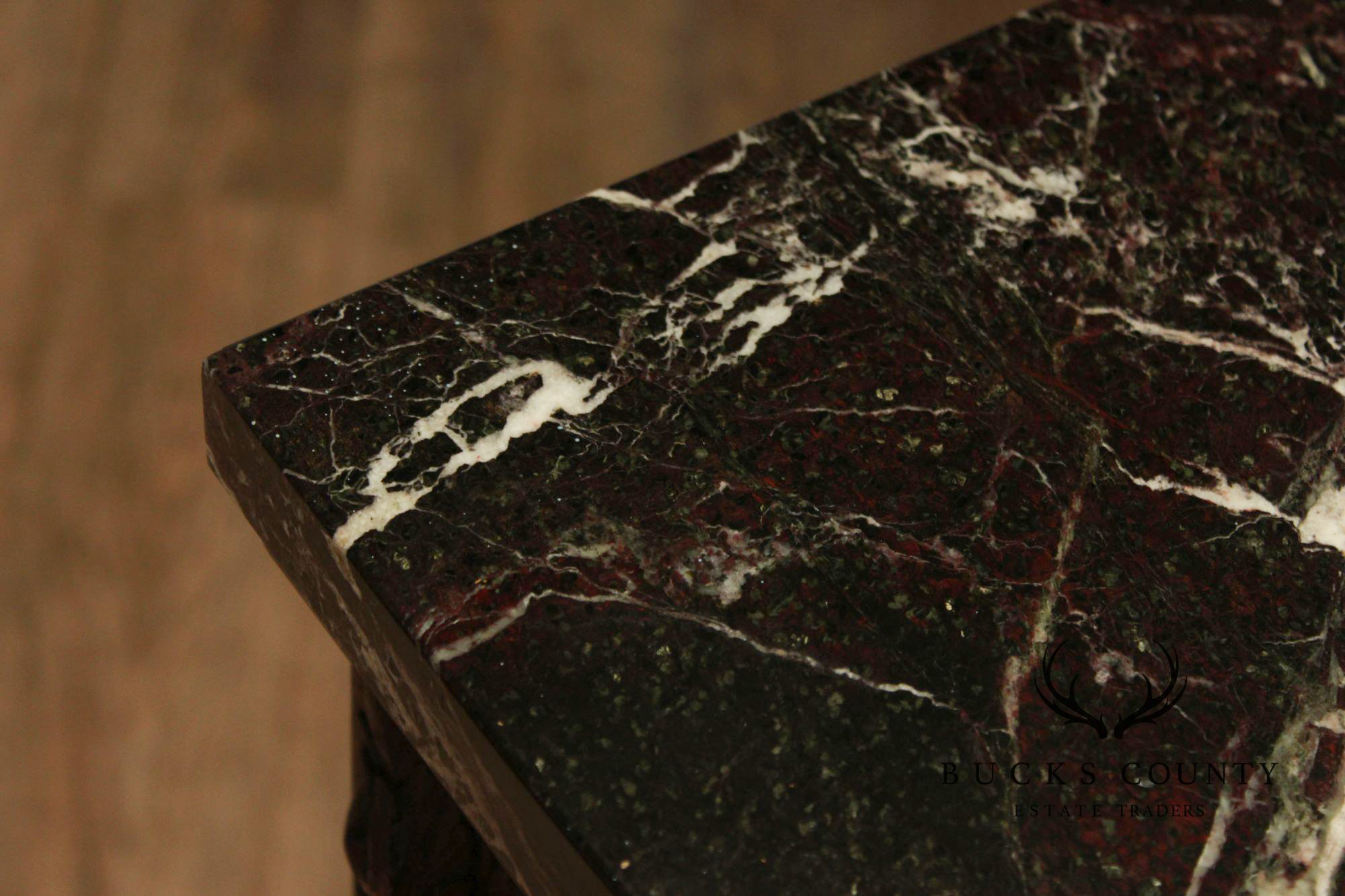Irish Georgian Style Carved Mahogany Marble Top Sideboard