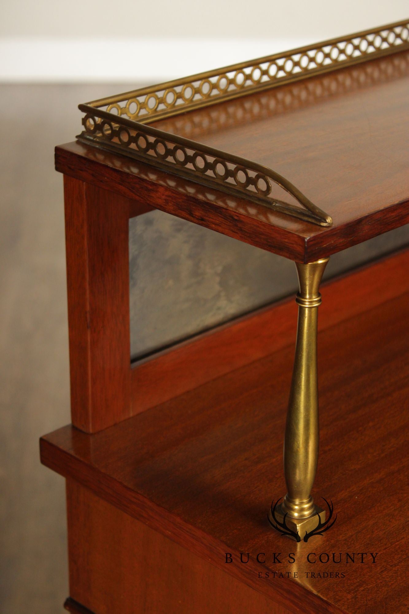 Regency Style Mahogany Chiffonier Bar Cabinet