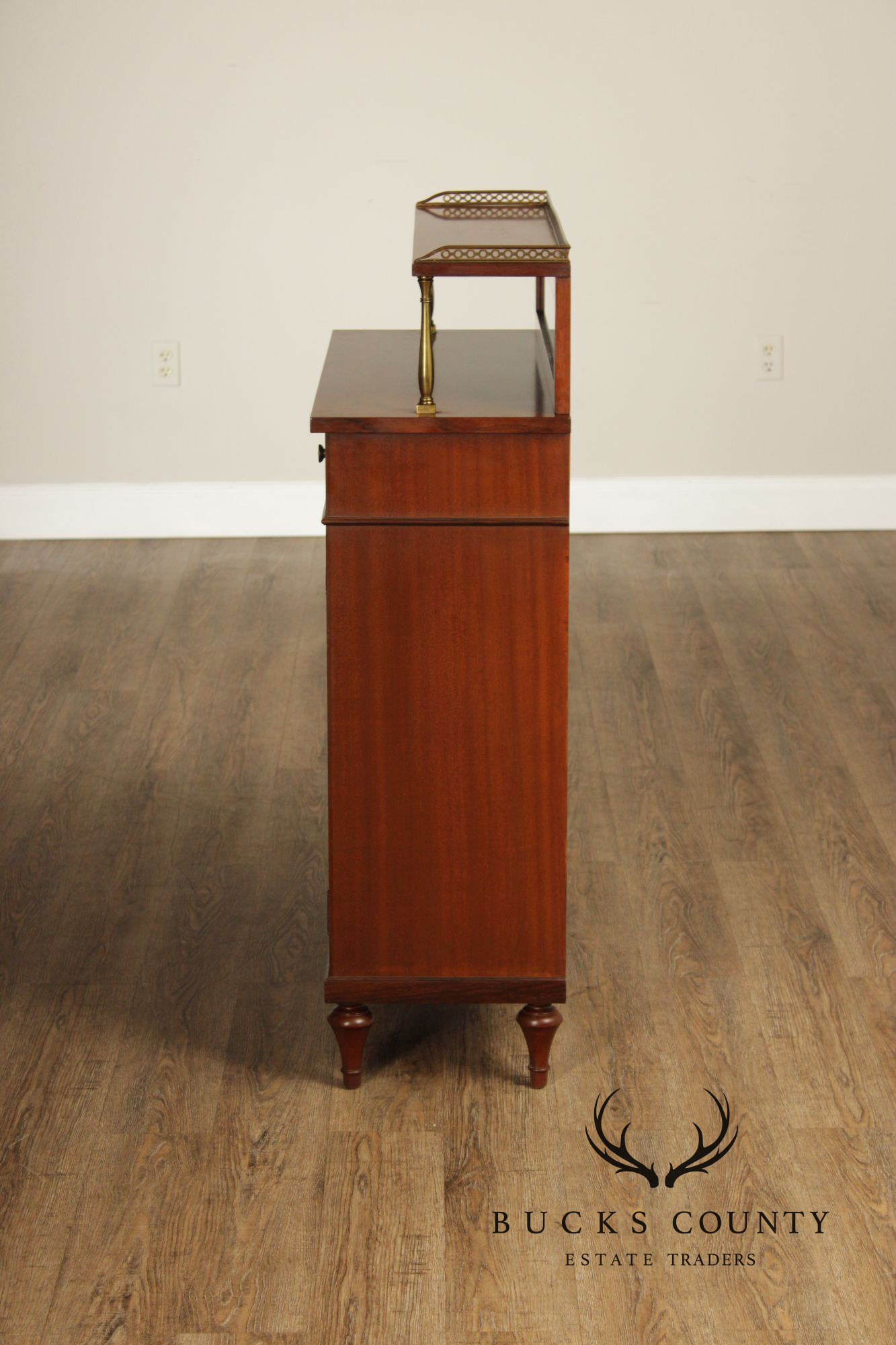 Regency Style Mahogany Chiffonier Bar Cabinet