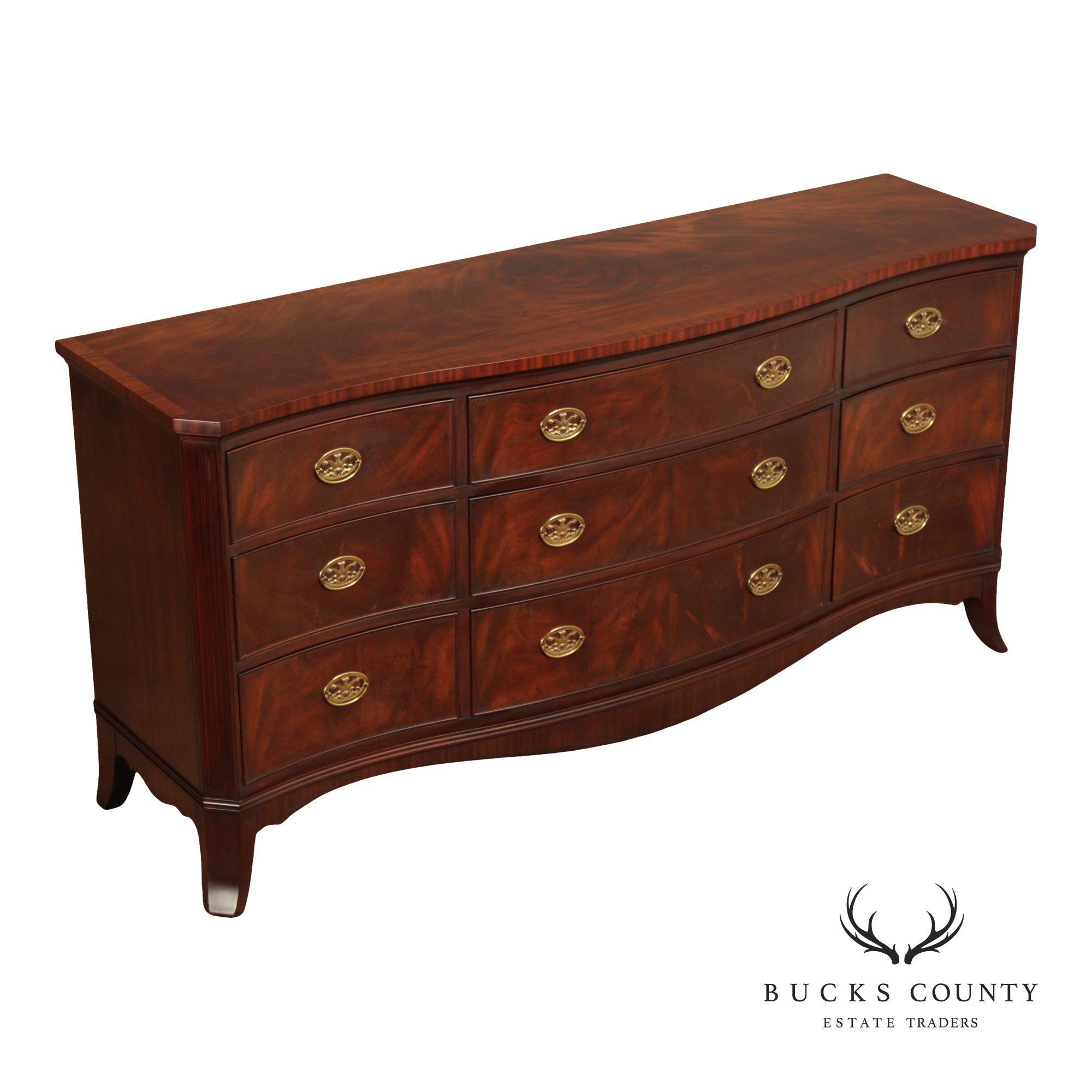 Henkel Harris Federal Style Mahogany Triple Dresser