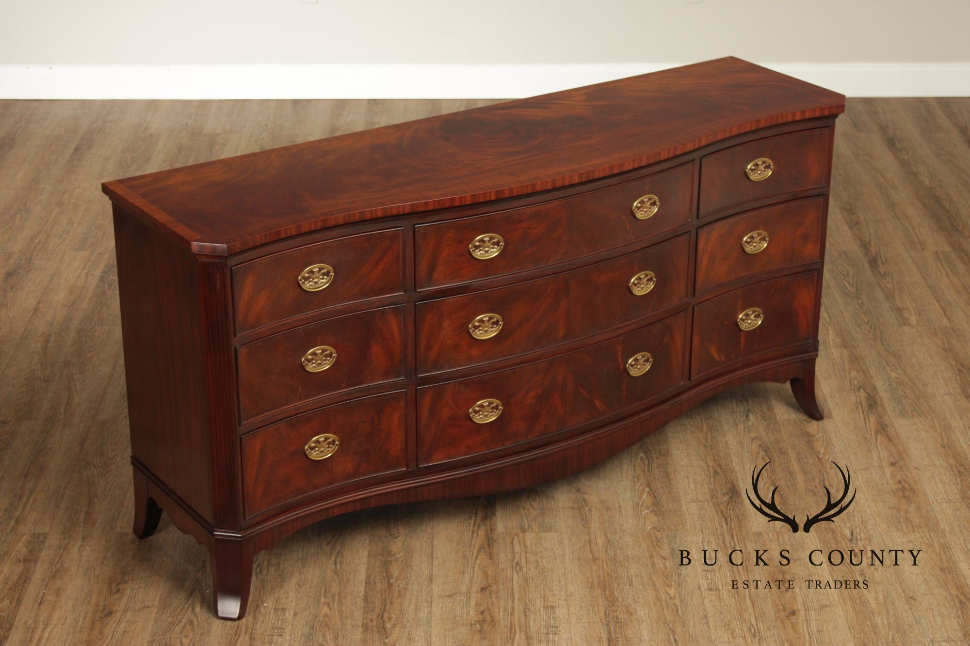 Henkel Harris Federal Style Mahogany Triple Dresser