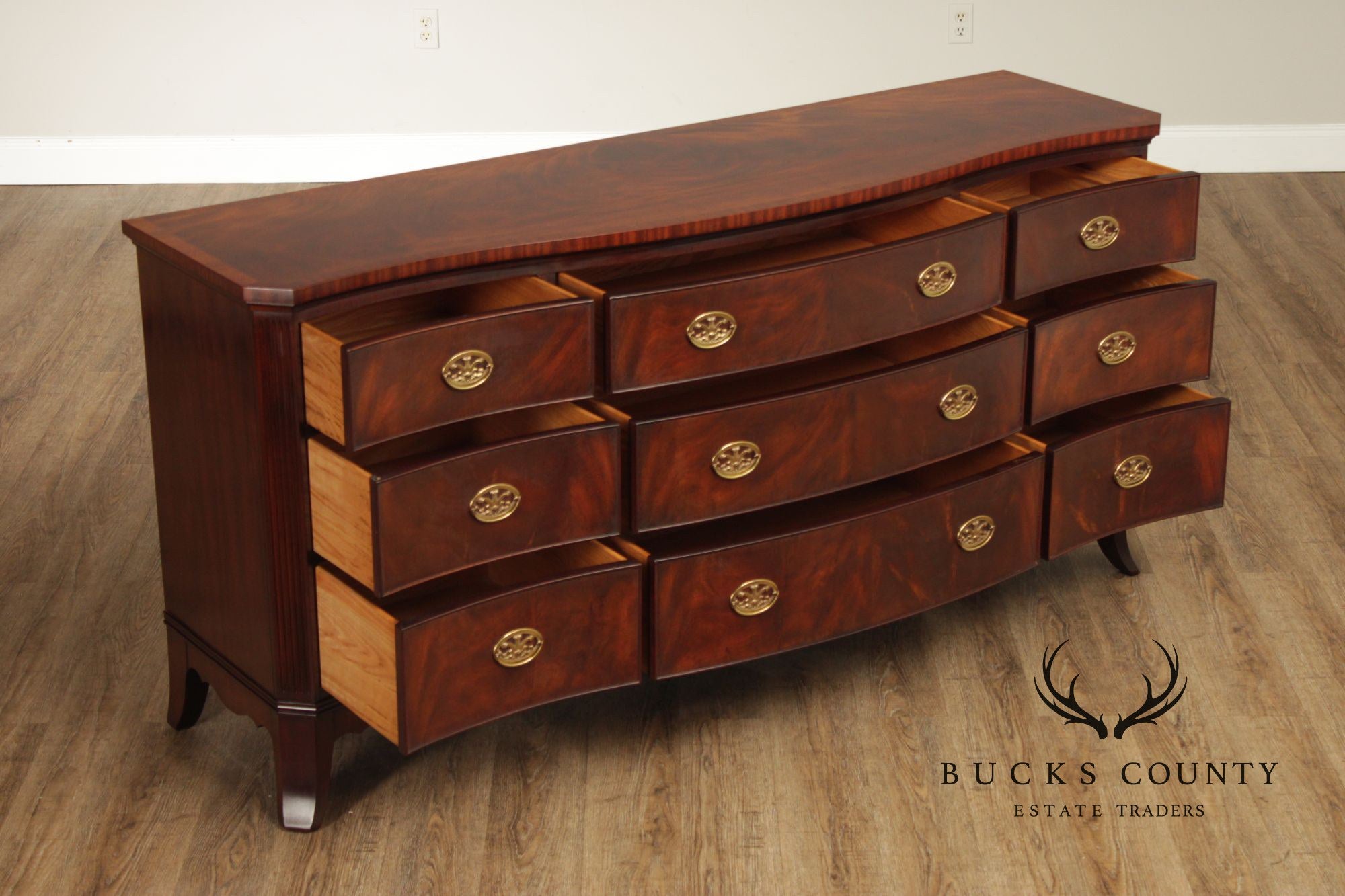 Henkel Harris Federal Style Mahogany Triple Dresser