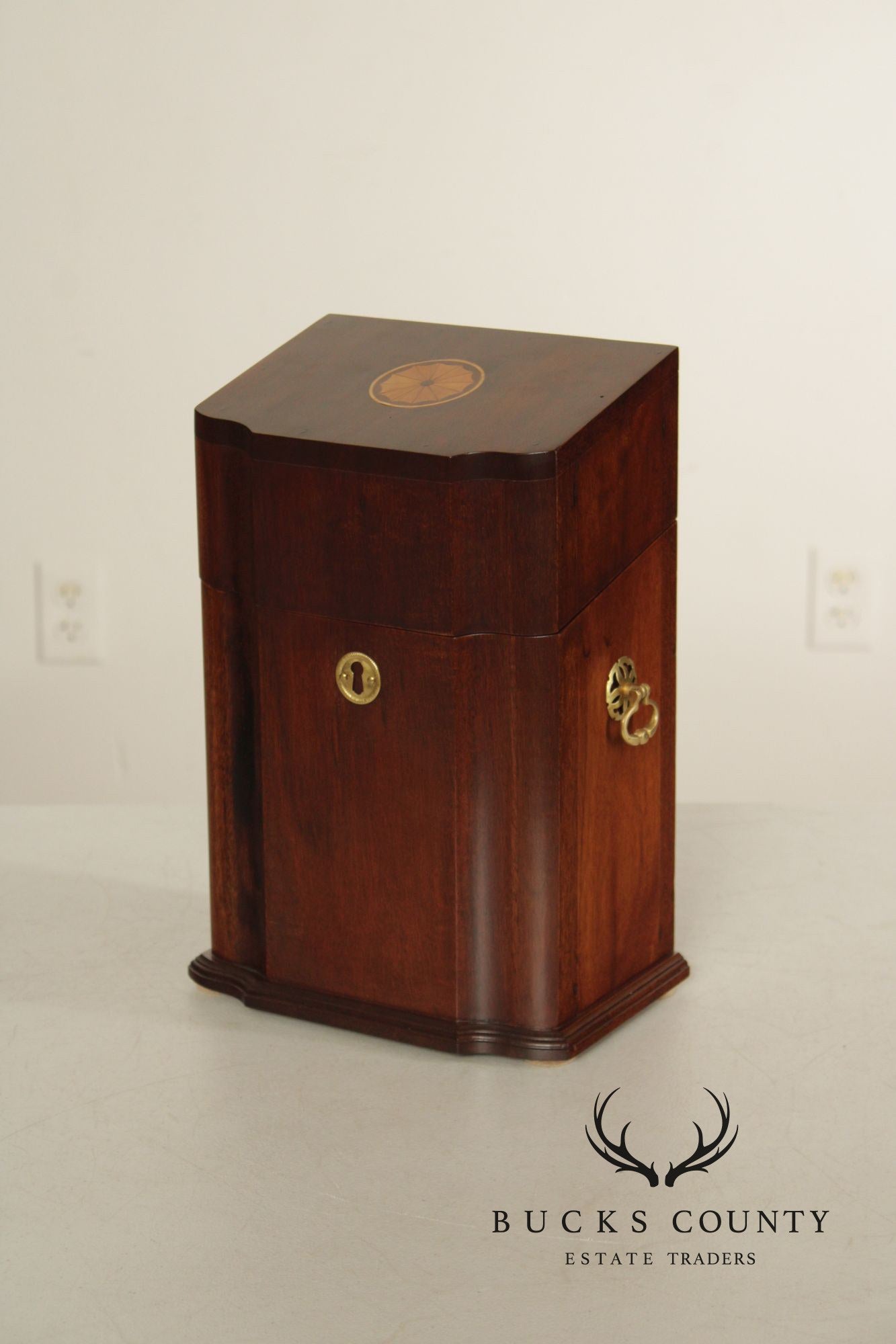Federal Style Pair Of Mahogany Inlaid Knife Boxes