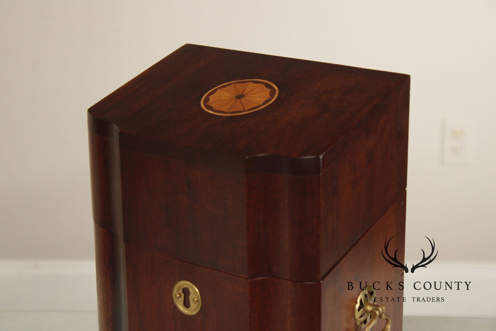 Federal Style Pair Of Mahogany Inlaid Knife Boxes