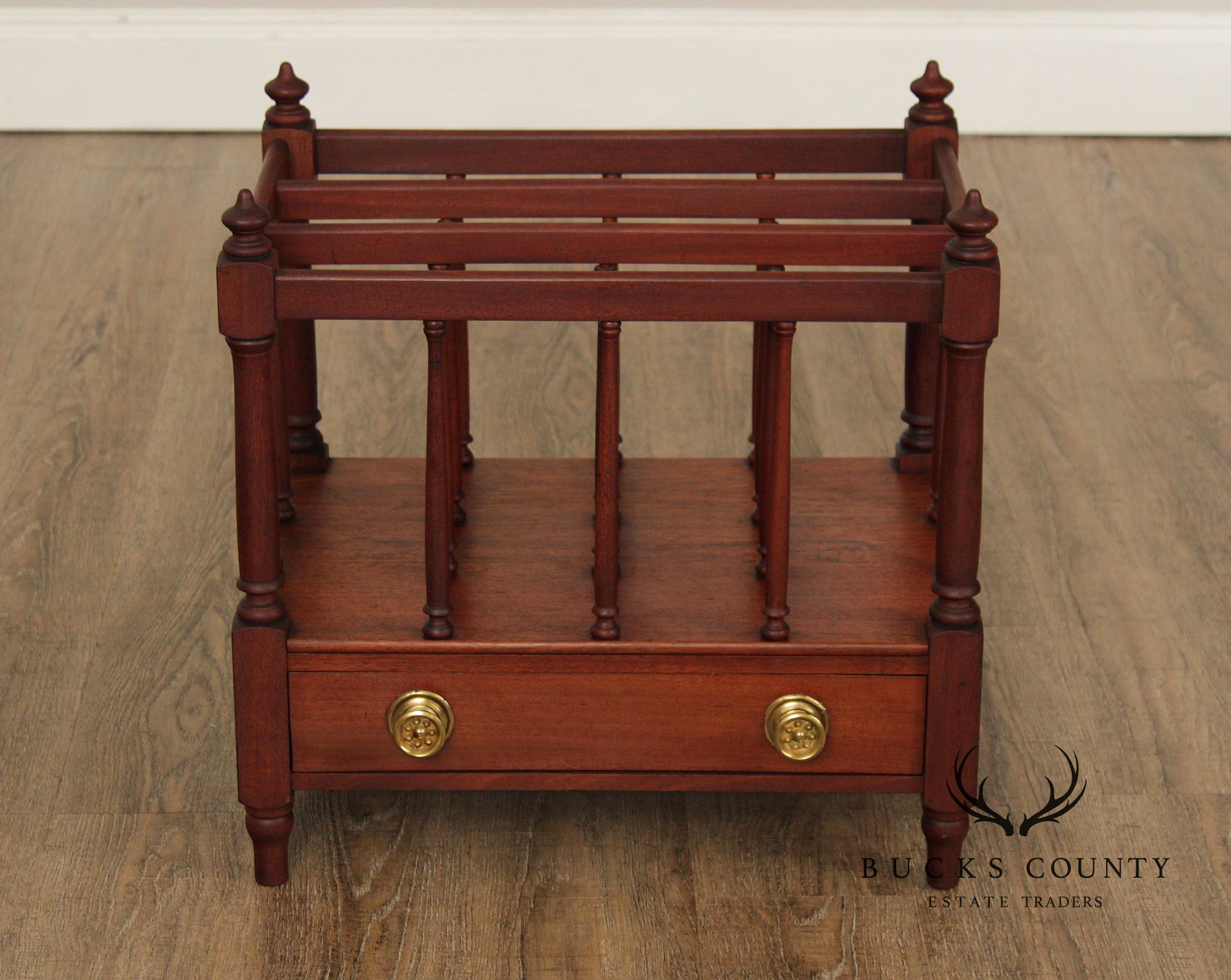 Antique Georgian Style Mahogany Canterbury