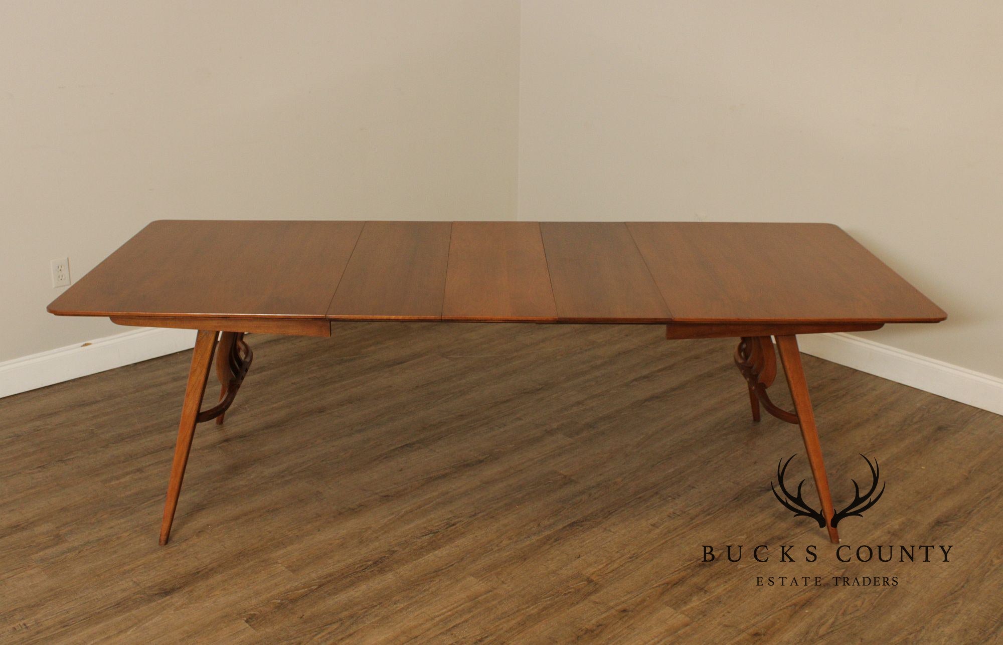 Blowing Rock Mid Century Modern Expandable Walnut Dining Table