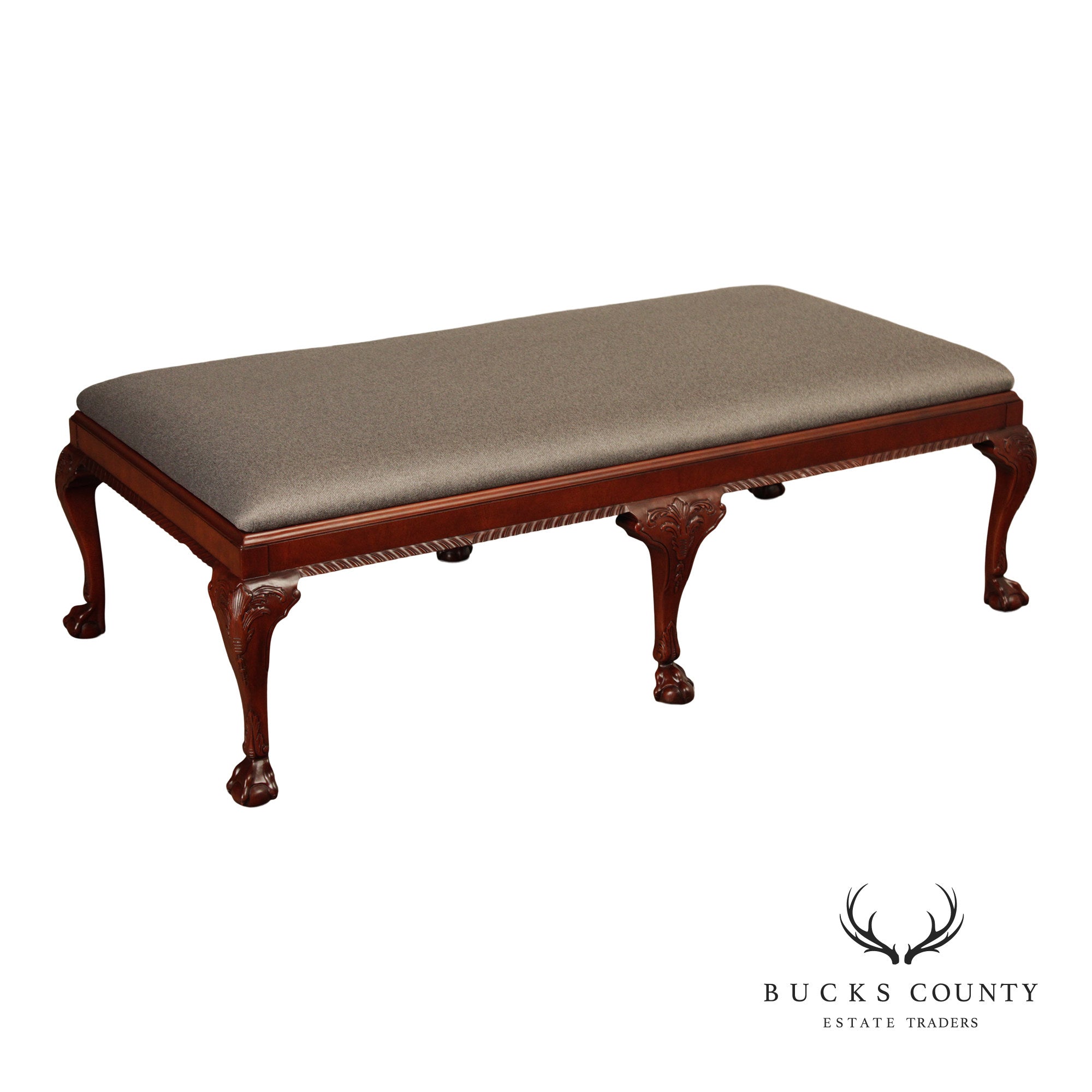 Baker Statley Homes Georgian Style Mahogany Bench