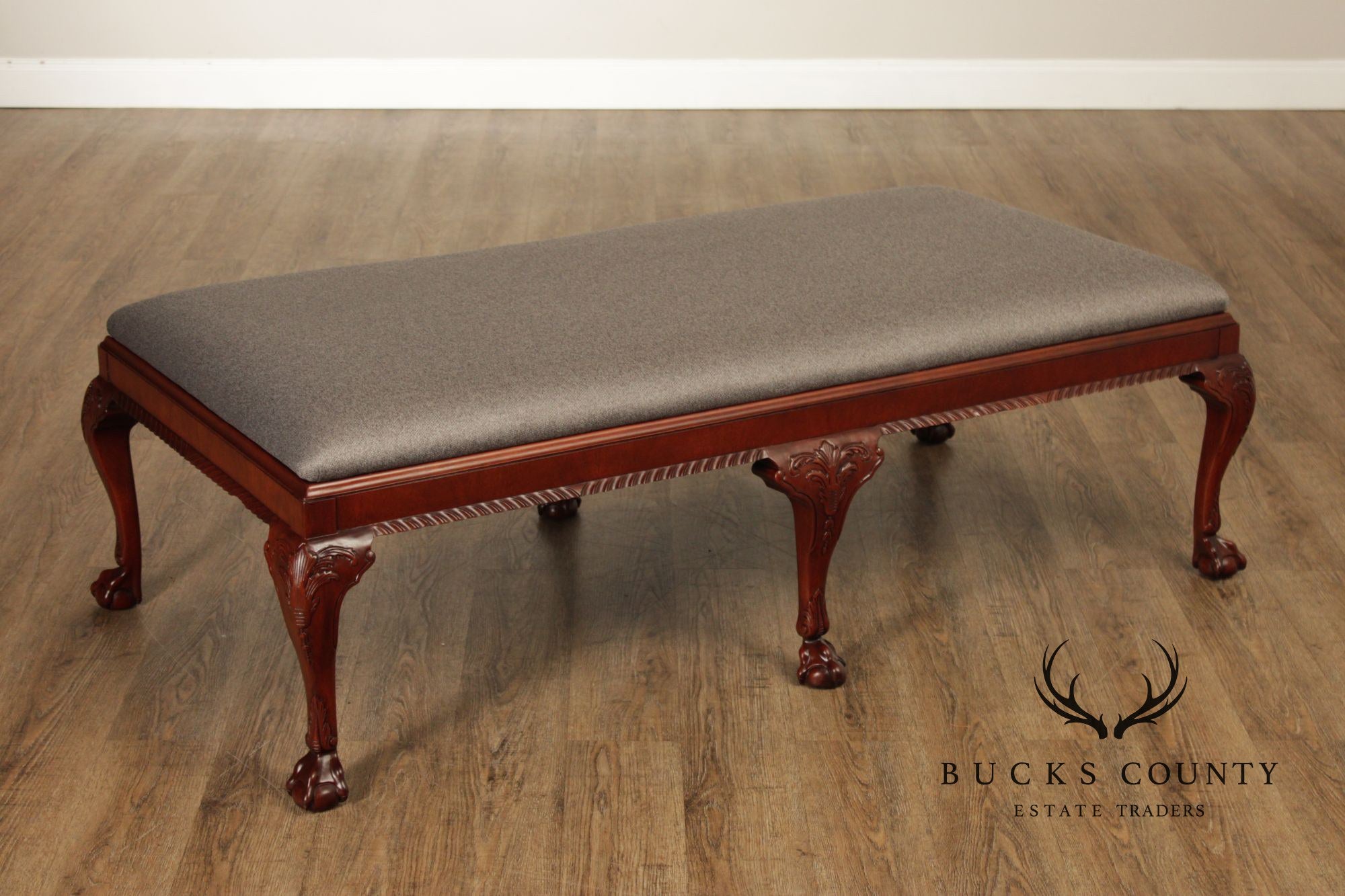 Baker Statley Homes Georgian Style Mahogany Bench
