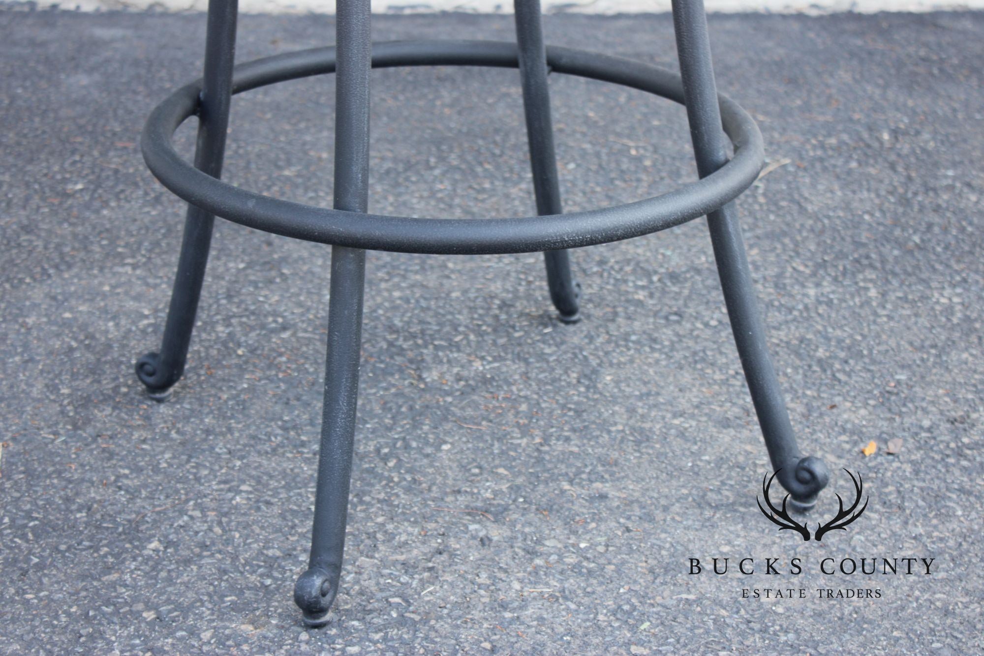 Outdoor Lifestyle Cast Aluminum Bar Height Patio Table And Four Swivel Armchairs