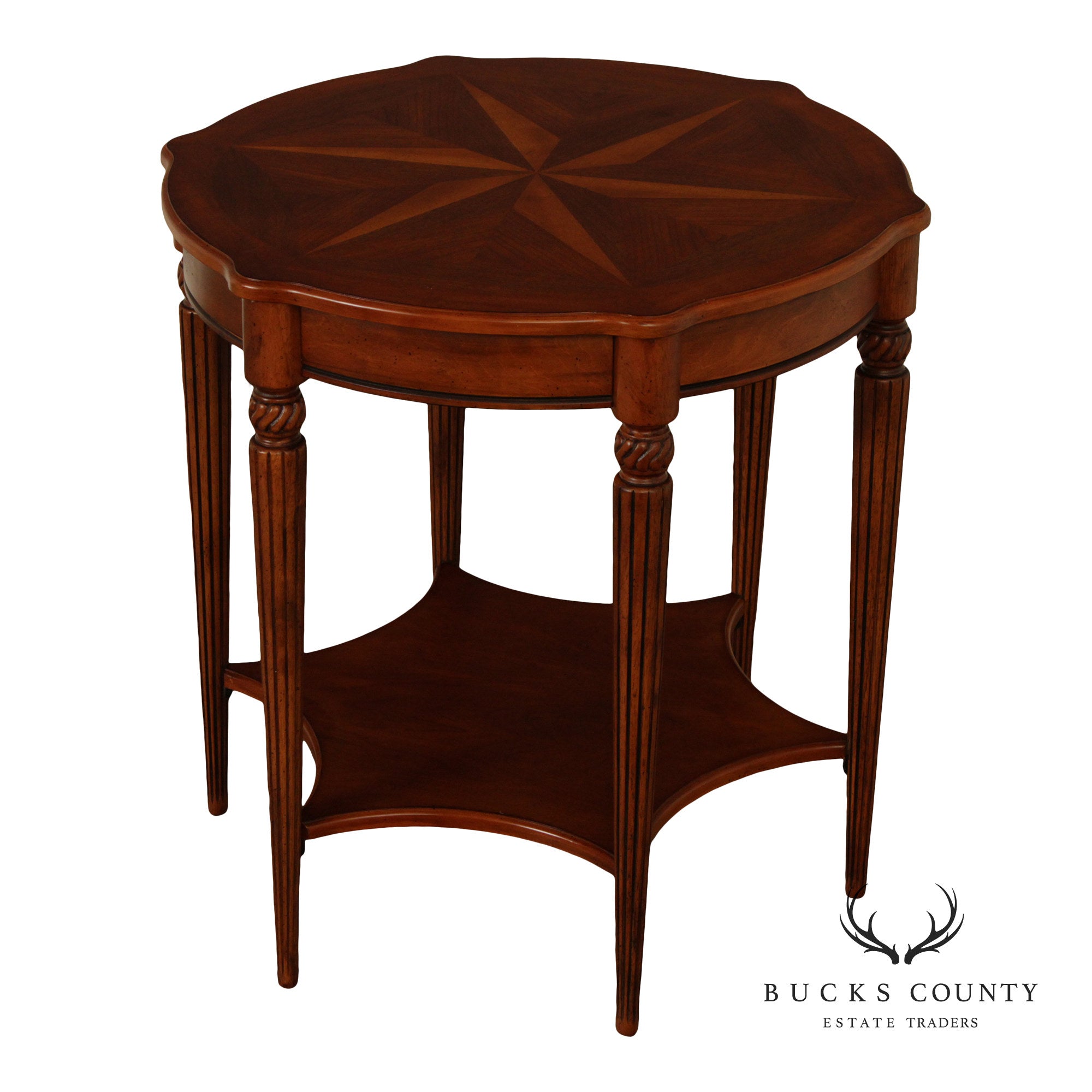 Butler 'Bainbridge' Inlaid Two-Tier Side Table