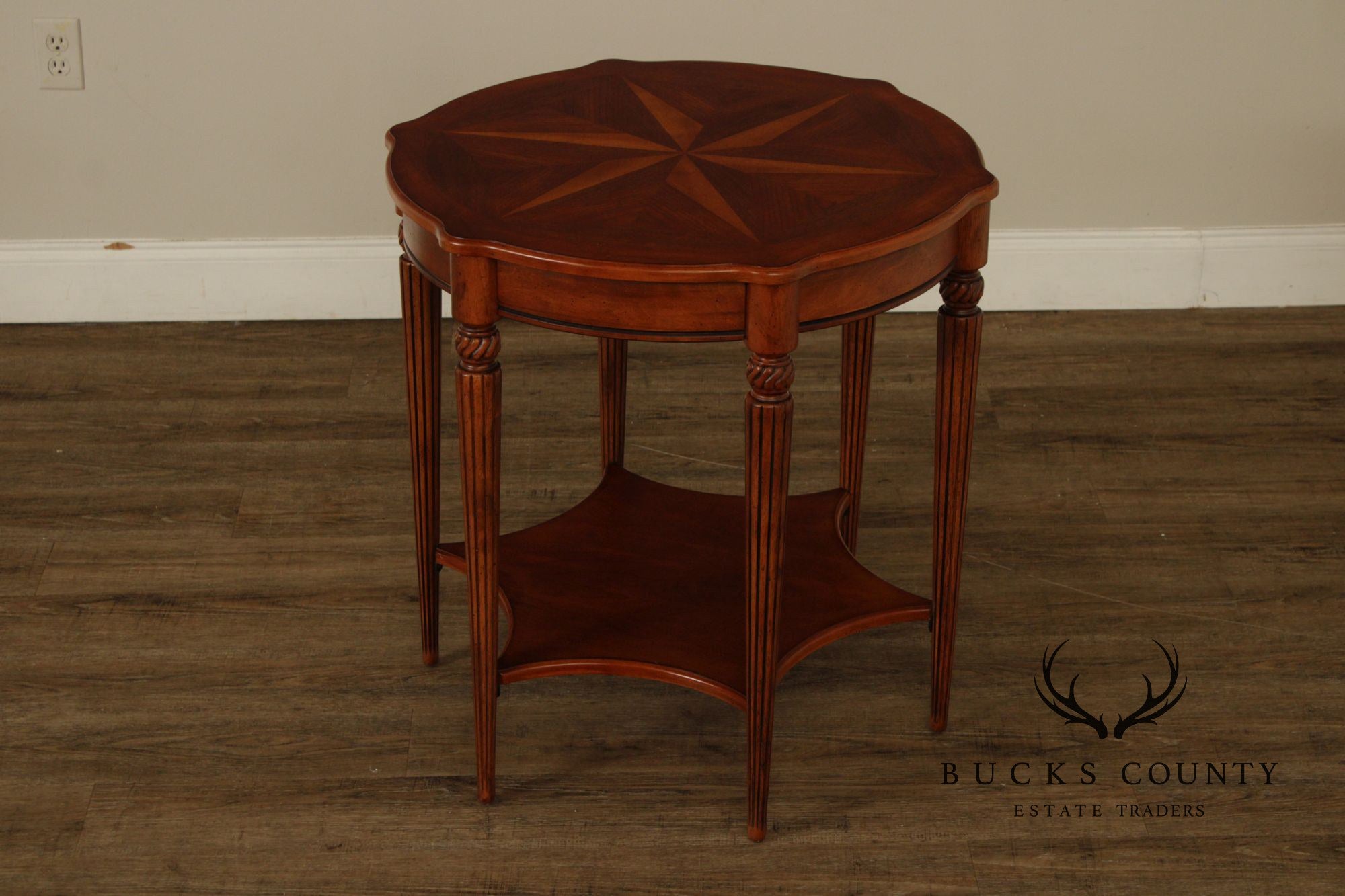 Butler 'Bainbridge' Inlaid Two-Tier Side Table