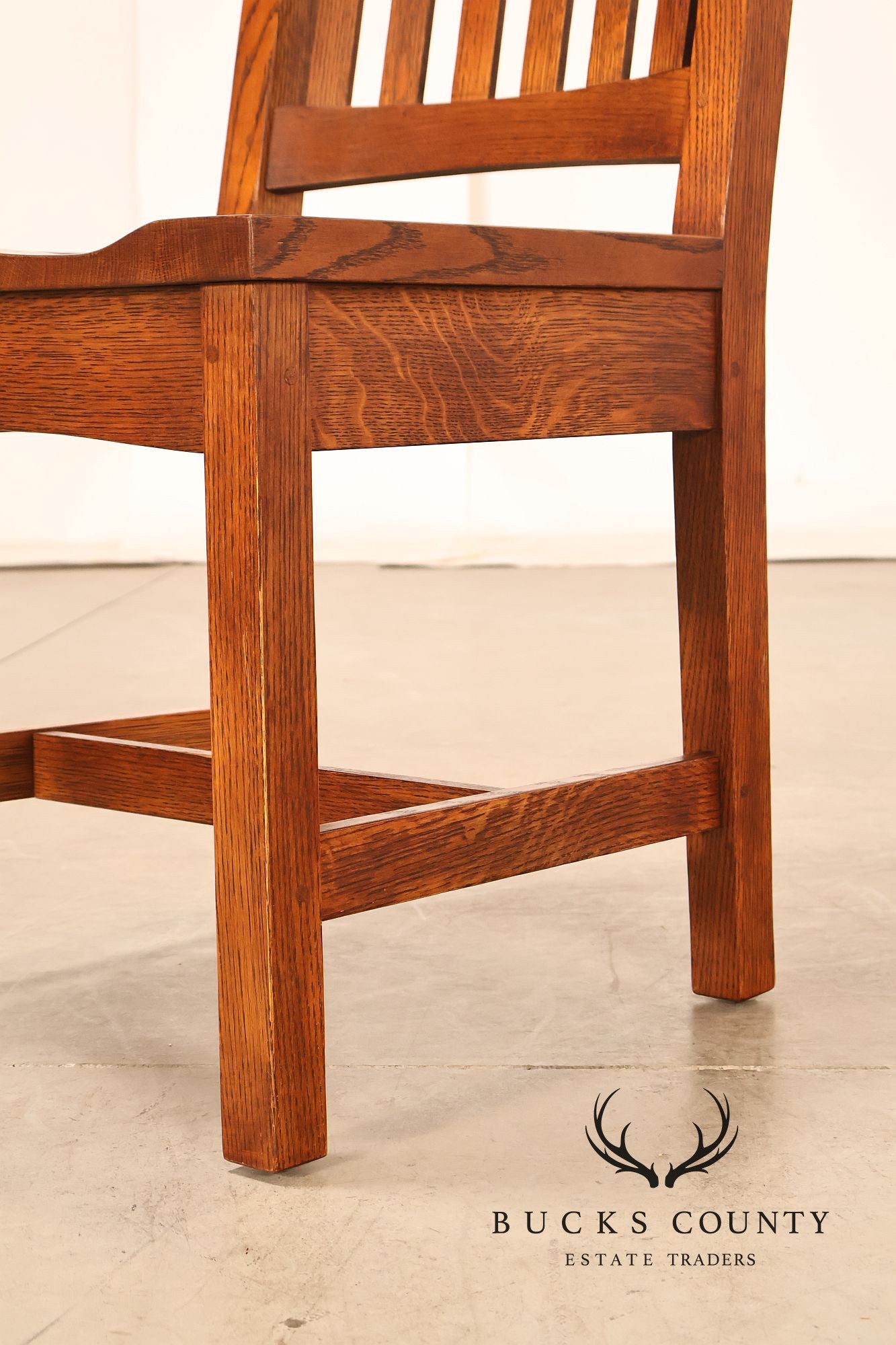 Stickley Mission Collection Set of Six Cottage Oak Dining Chairs