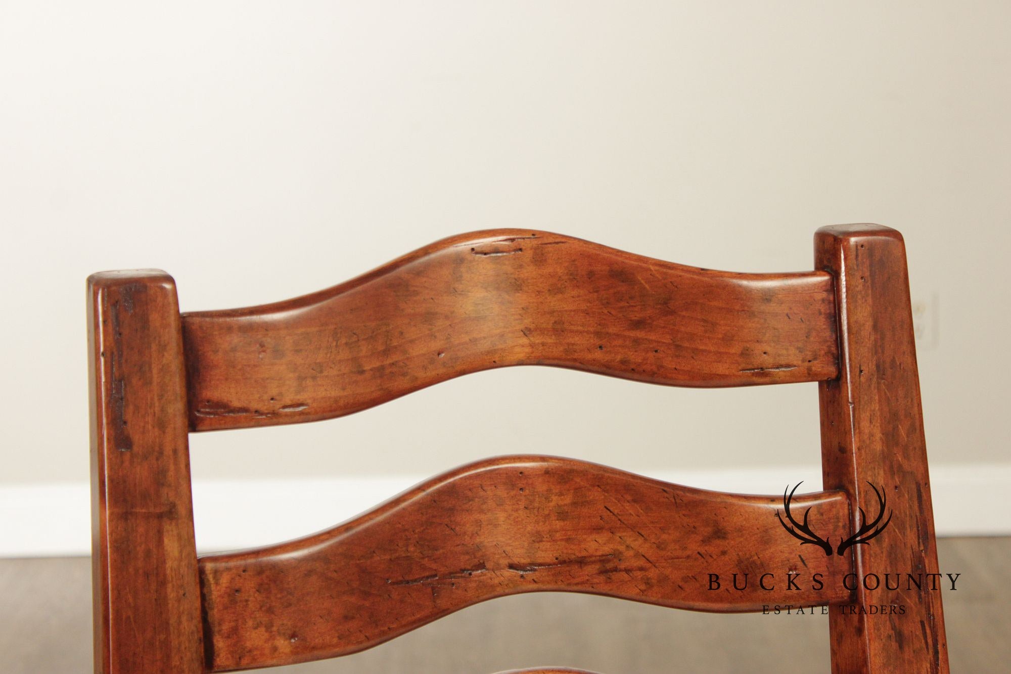 Bausman French Country Style Set of Four Bar Stools