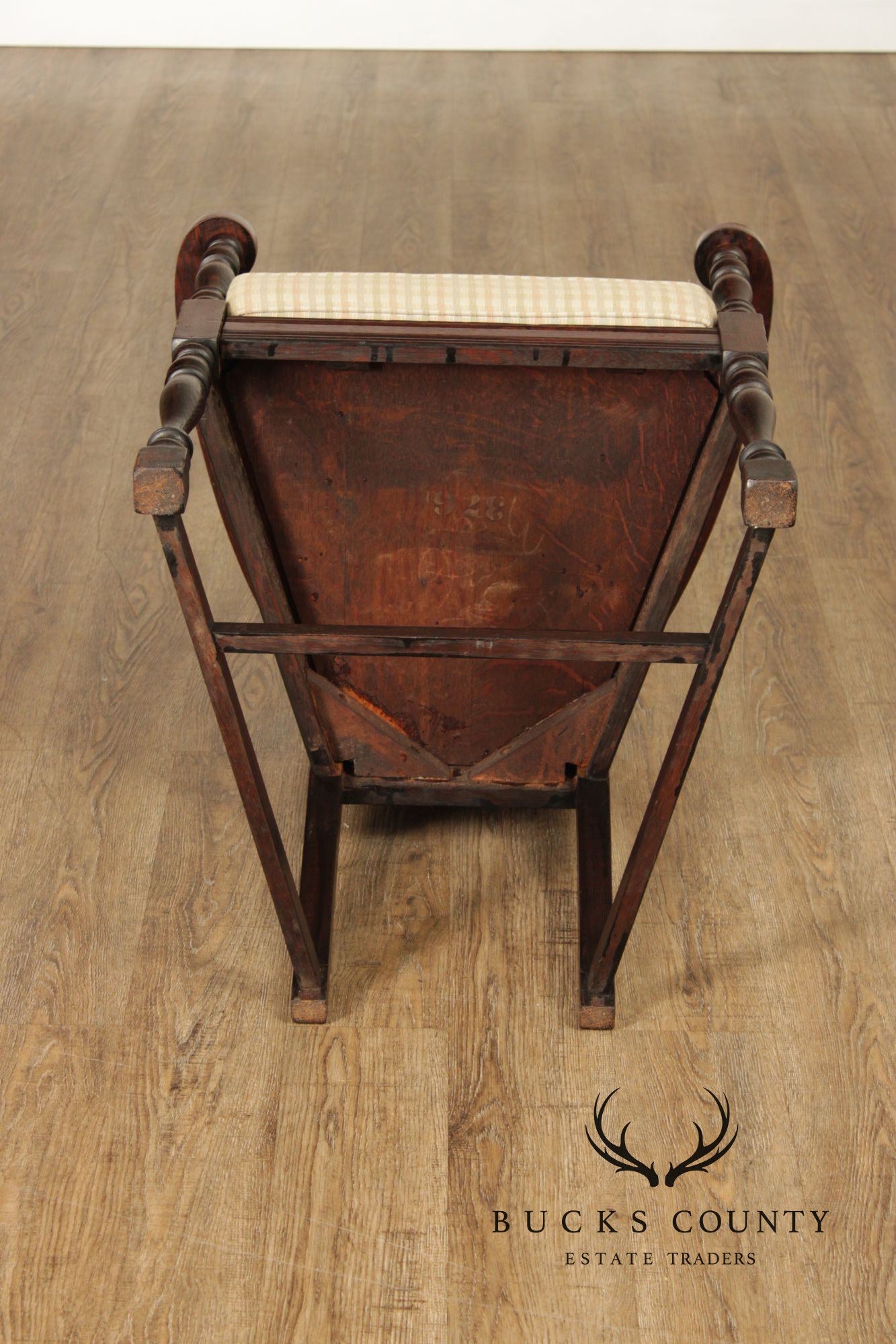English Traditional Carved Oak Throne Chair