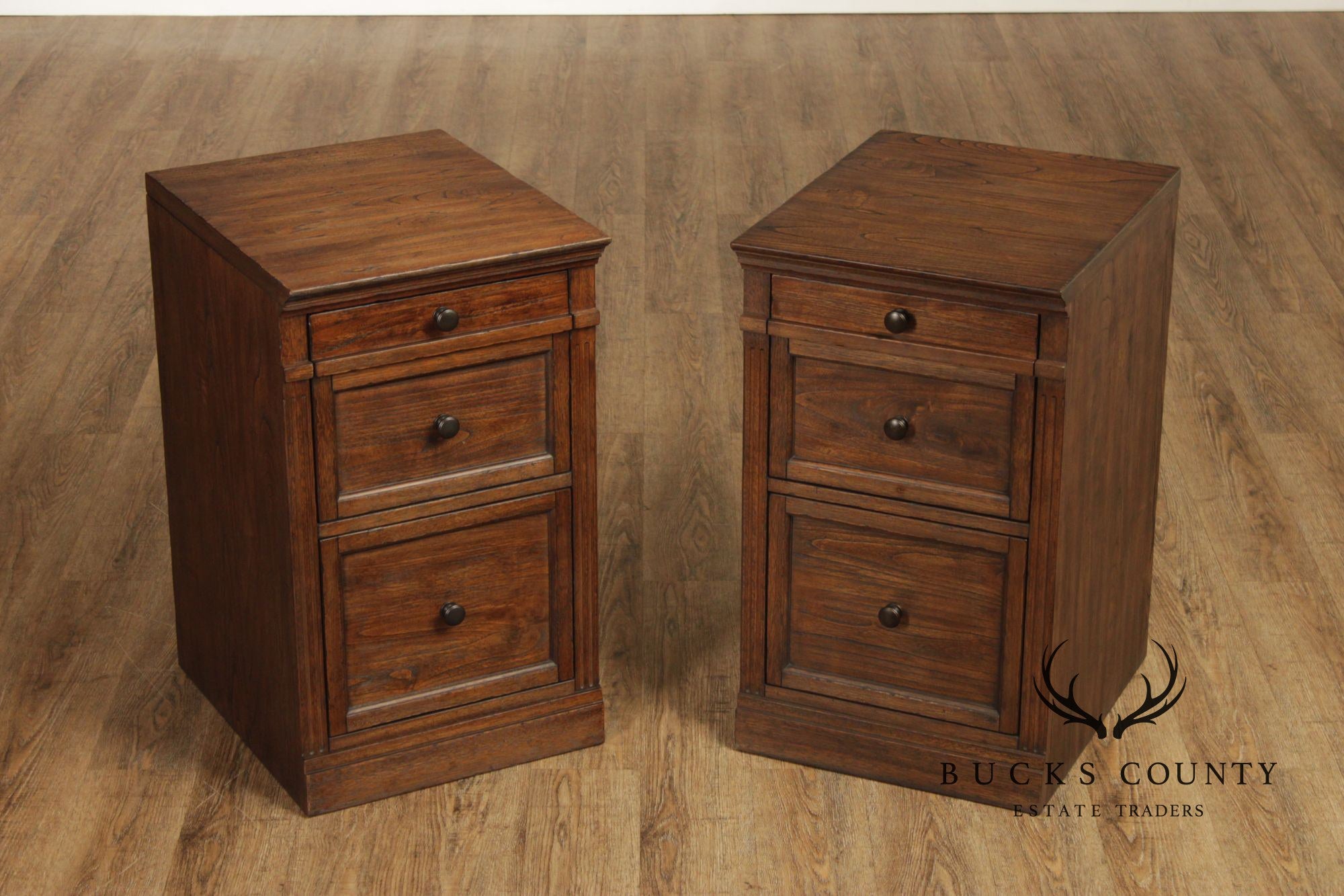 Pottery Barn Pair of 'Livingston' Two-Drawer File Cabinets