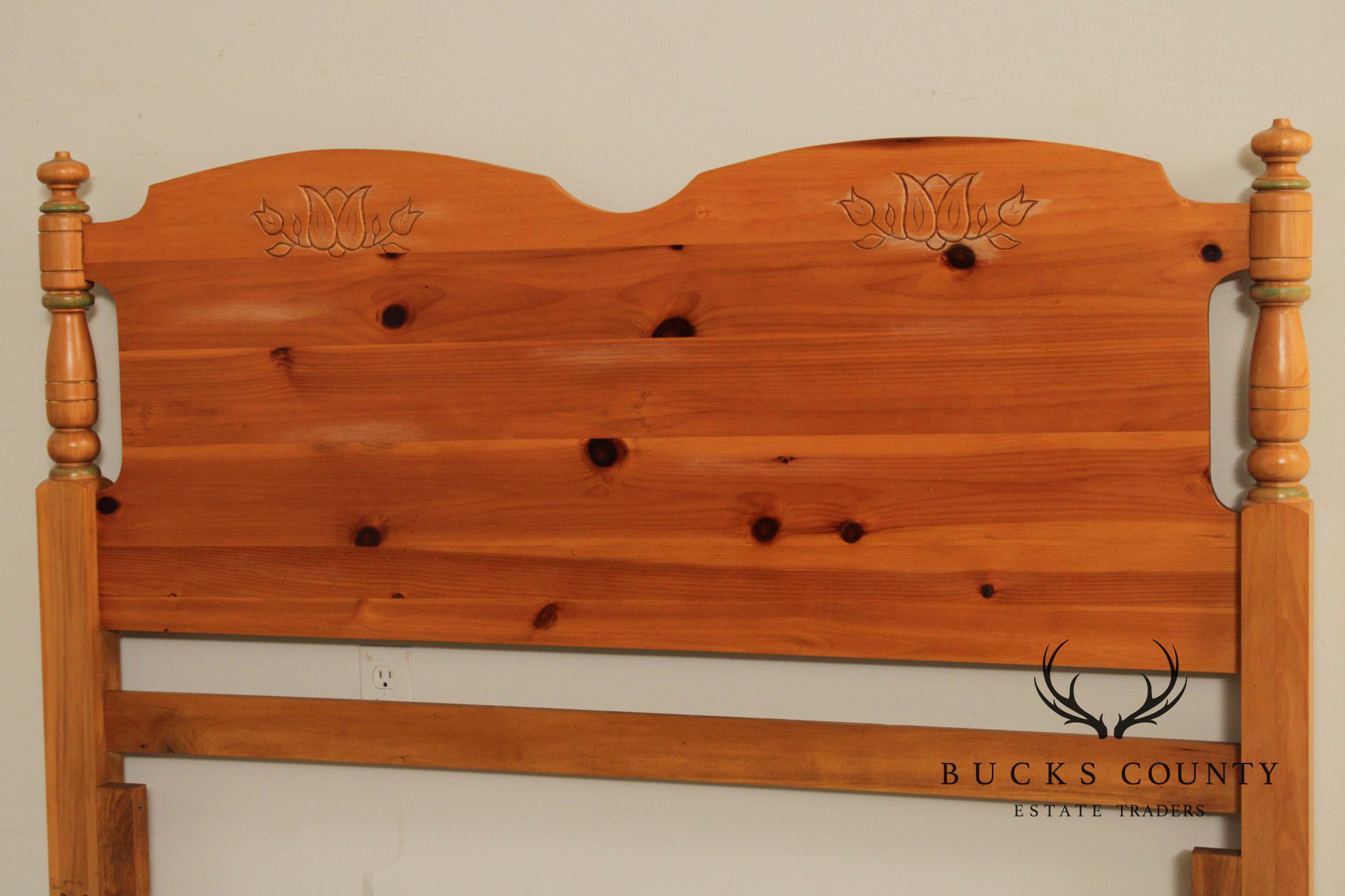 Cottage Style Knotty Pine Queen or Full Headboard