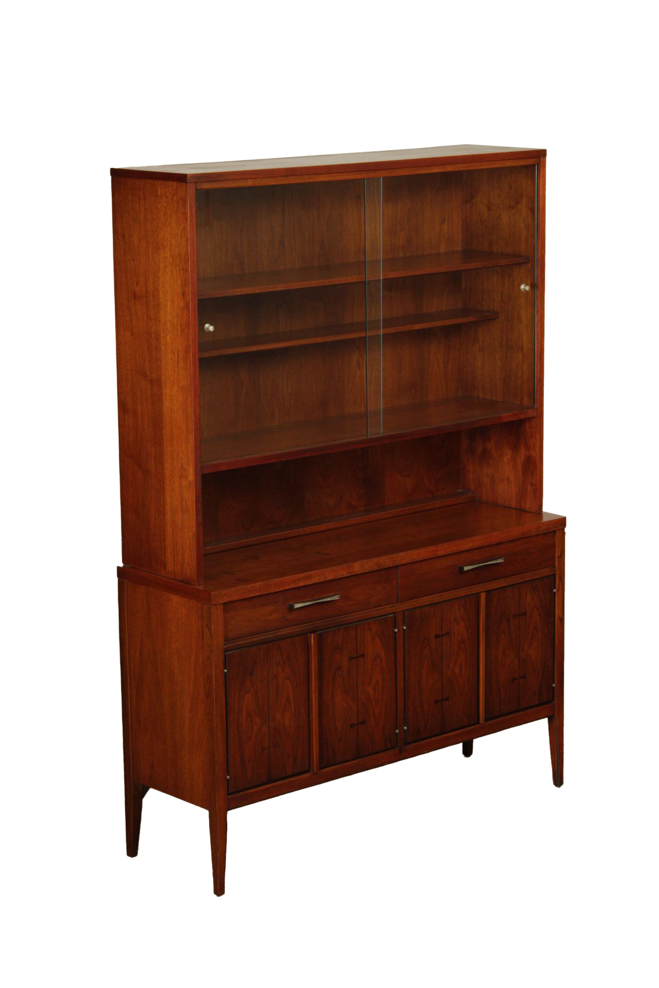 Lane 'Tuxedo' Mid Century Modern Walnut China Cabinet