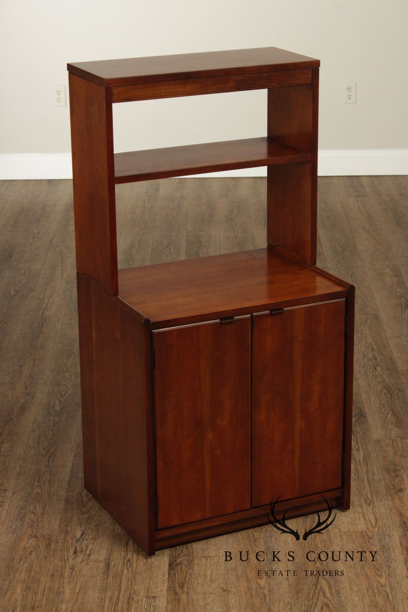 Mid Century Modern Pair of Walnut Bookcases