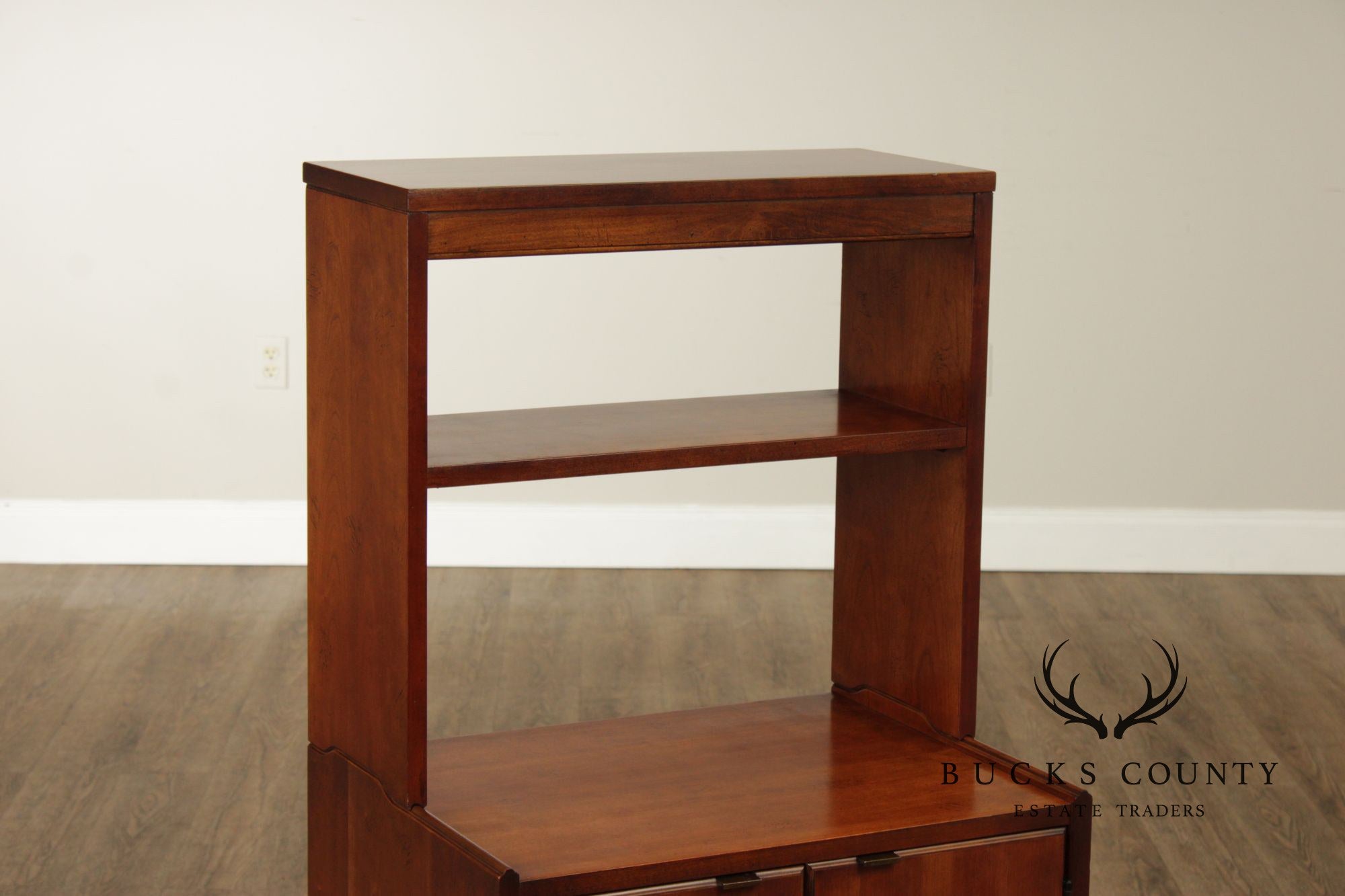Mid Century Modern Pair of Walnut Bookcases