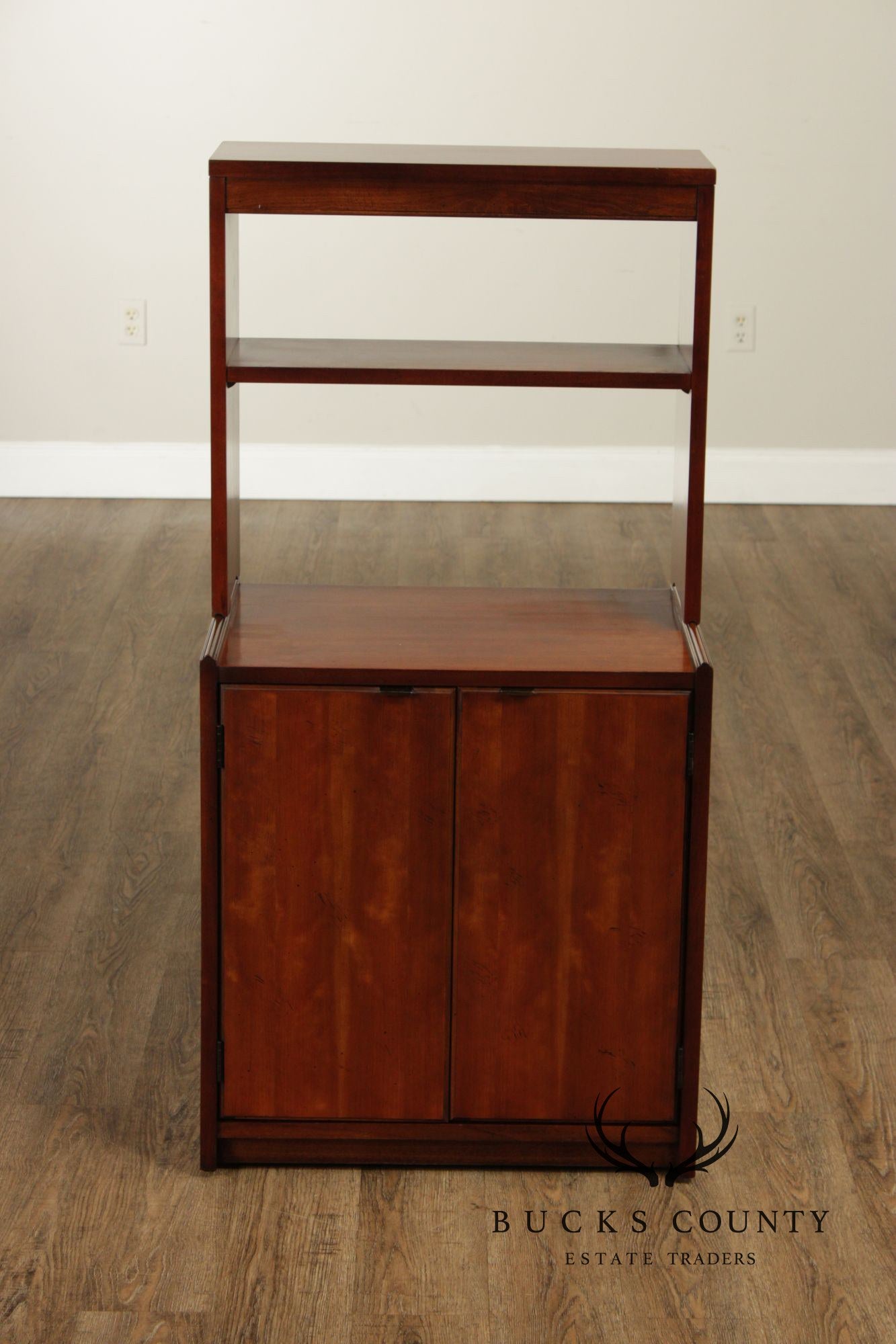 Mid Century Modern Pair of Walnut Bookcases