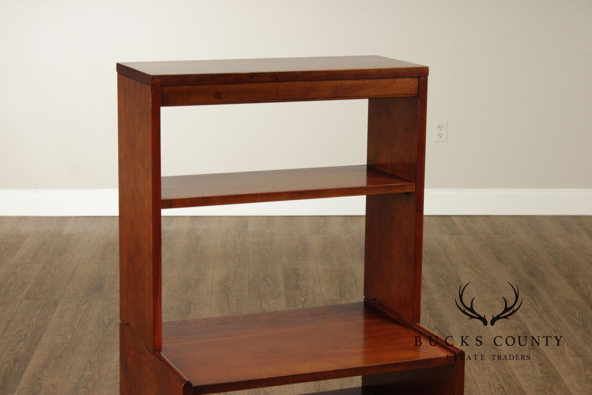 Mid Century Modern Pair of Walnut Bookcases