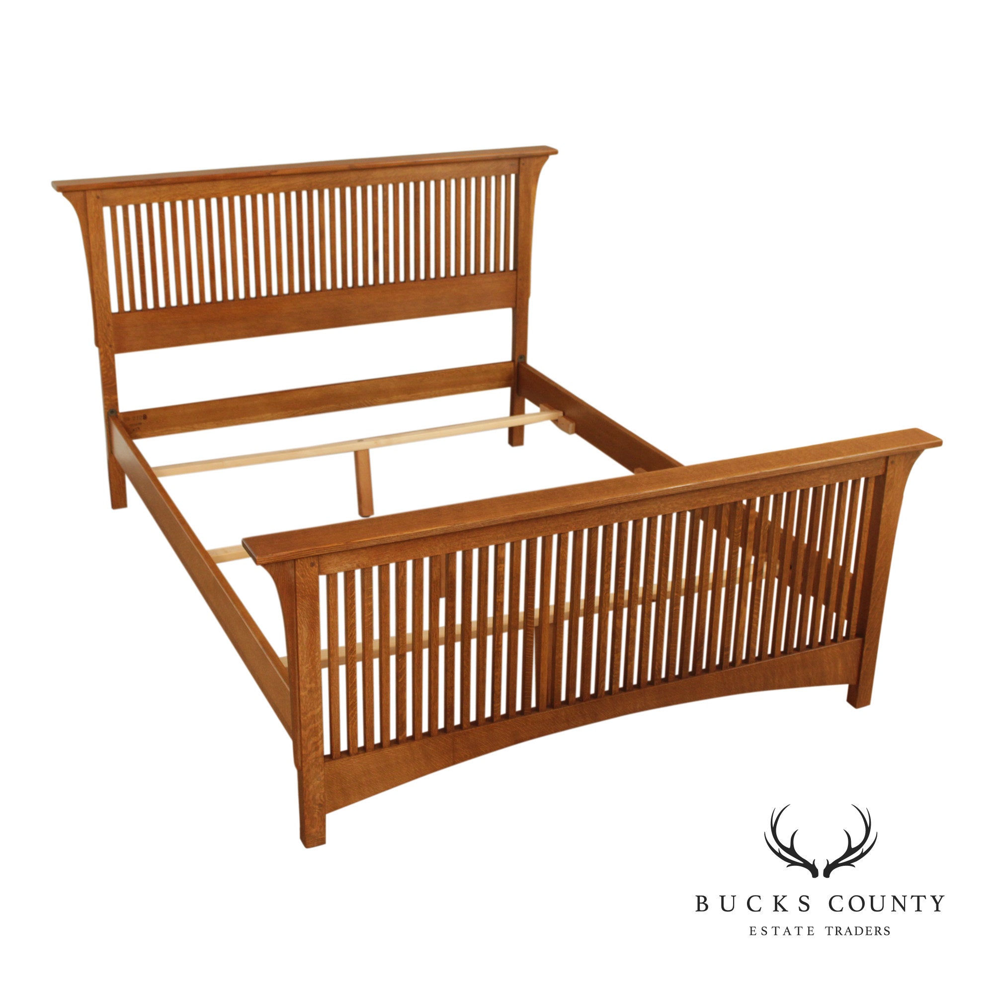 Stickley Mission Collection Oak Queen Spindle Bed