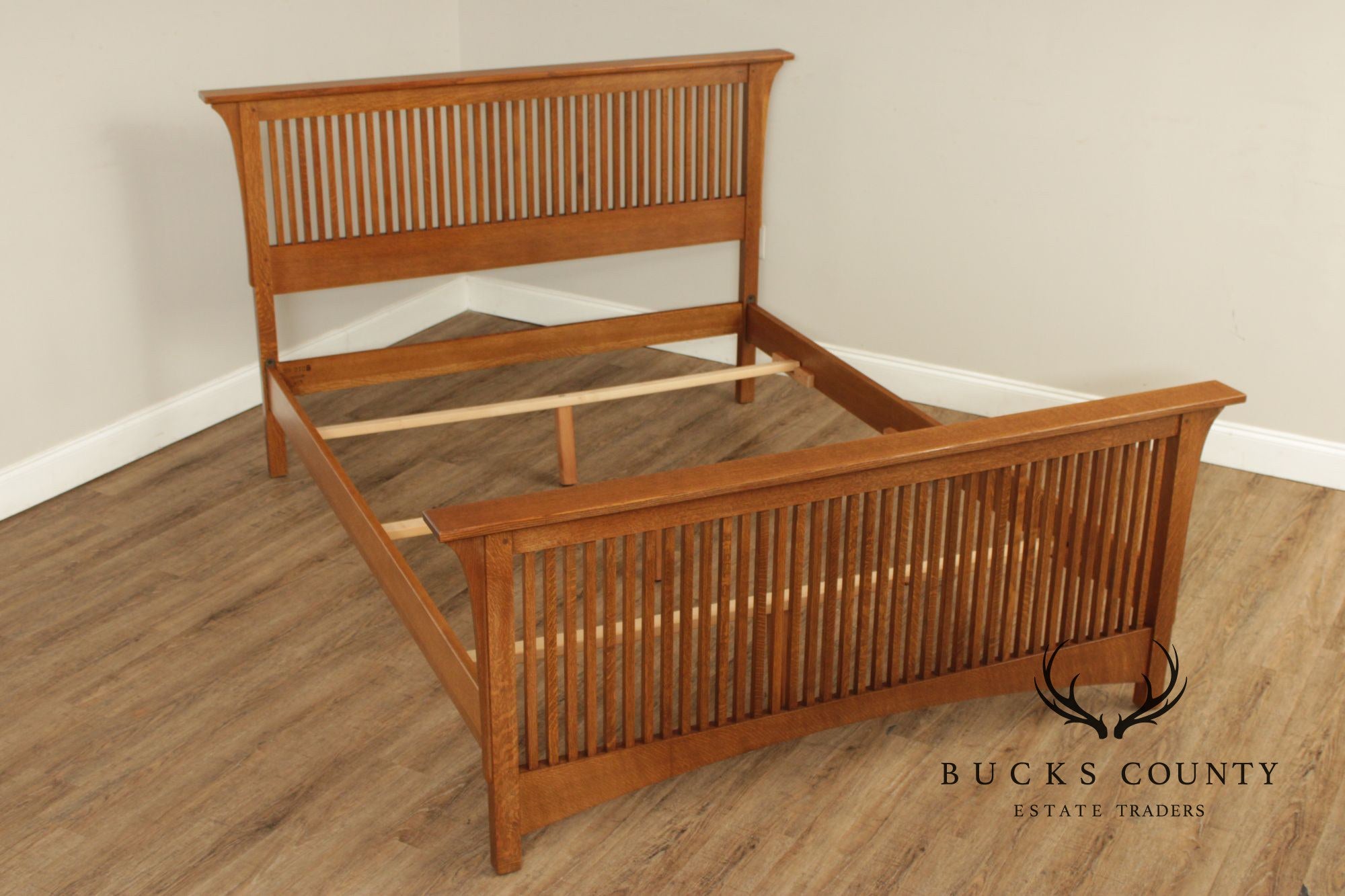 Stickley Mission Collection Oak Queen Spindle Bed