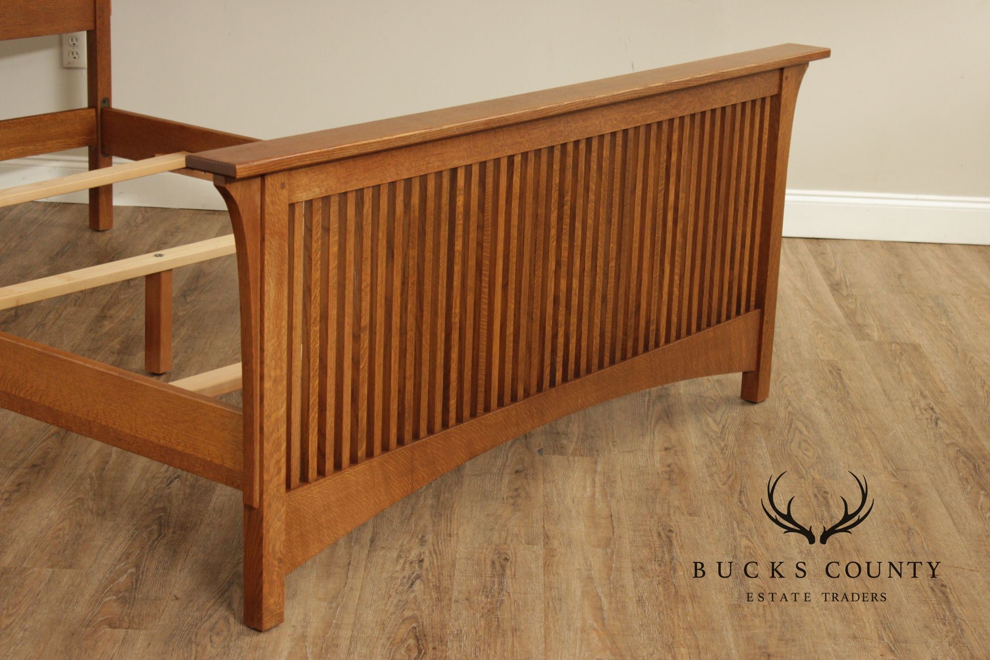 Stickley Mission Collection Oak Queen Spindle Bed