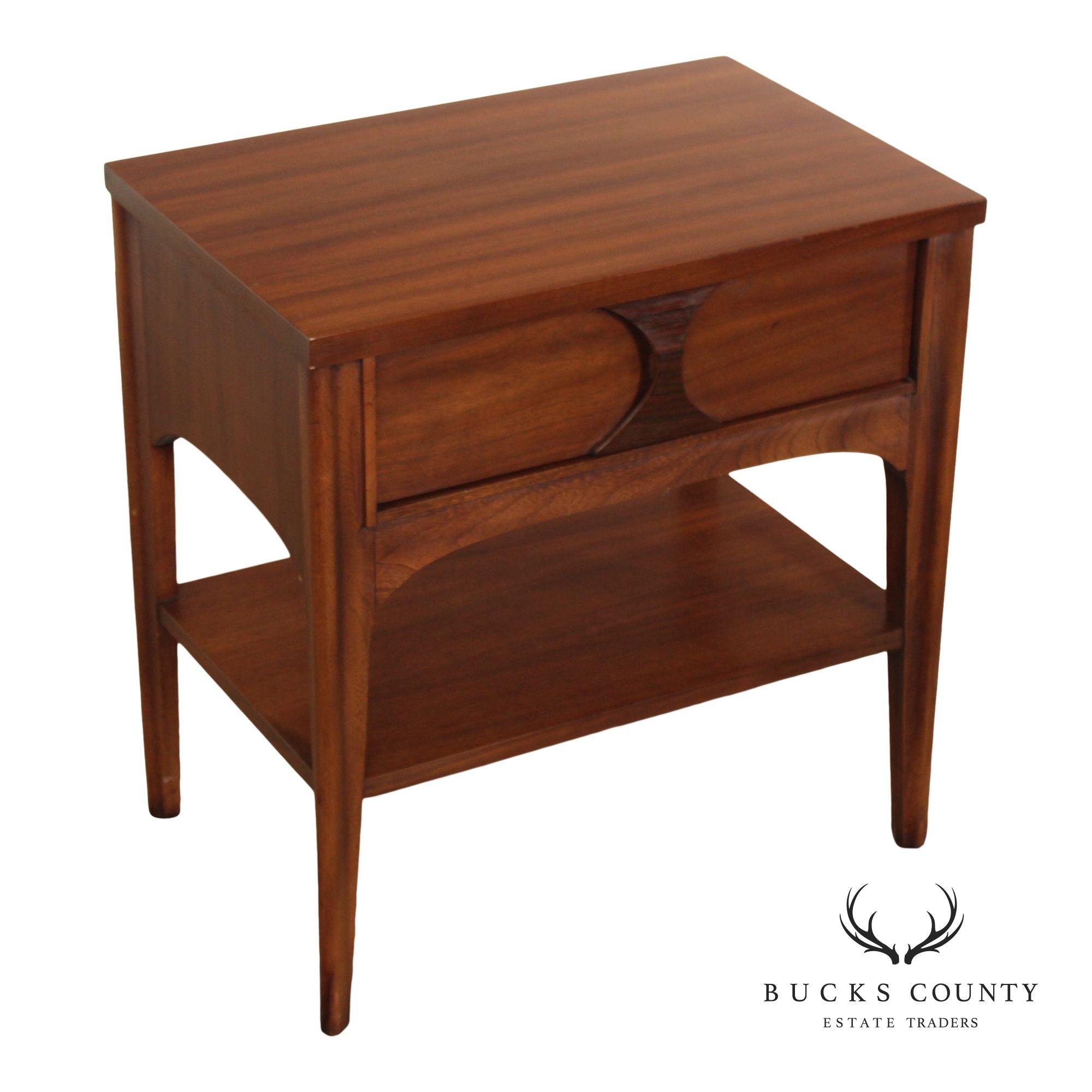 Kent Coffey 'Perspecta' Mid Century Modern Walnut Nightstand