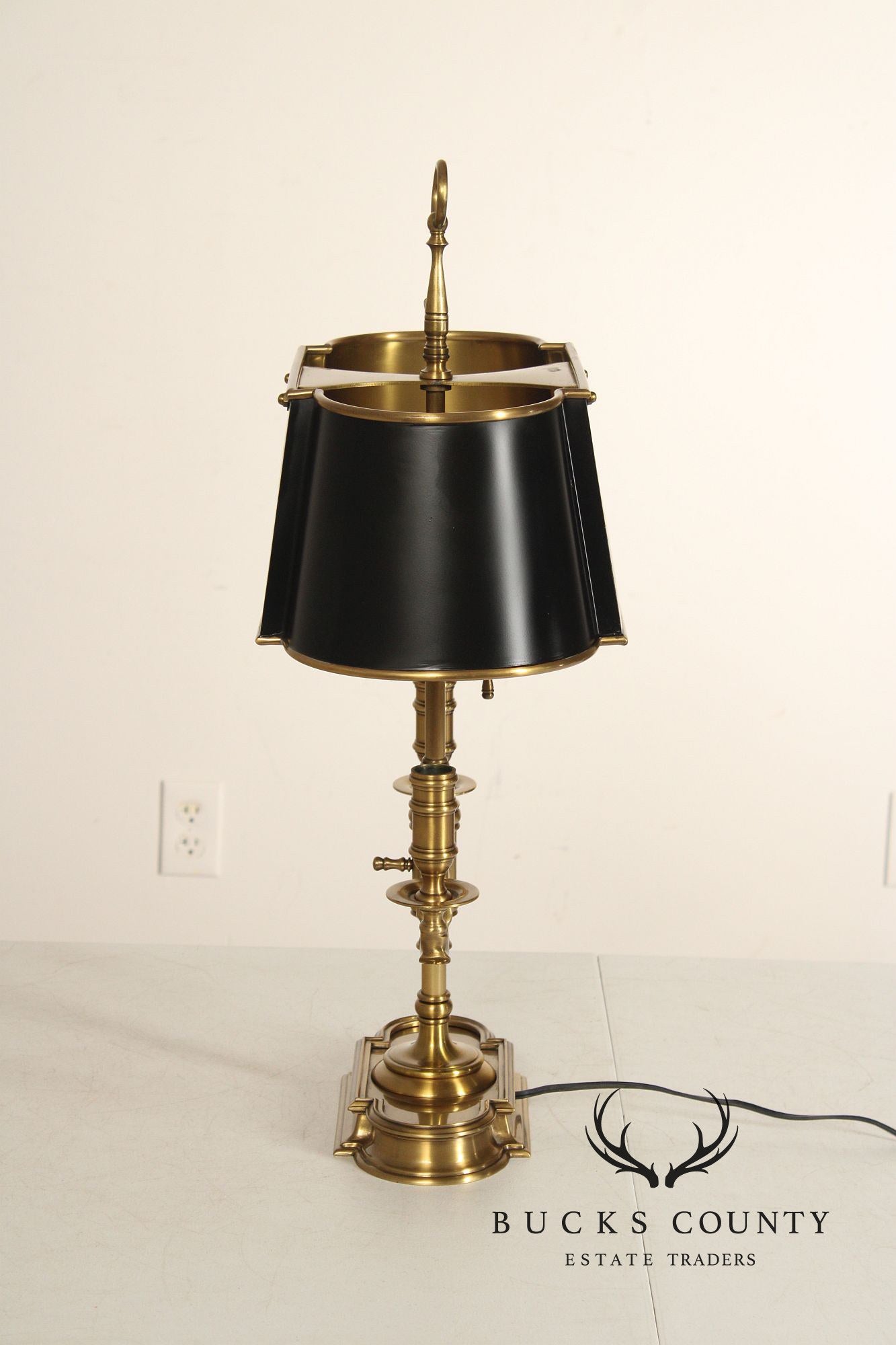 Wildwood Brass and Tole Bouillotte Table Lamp