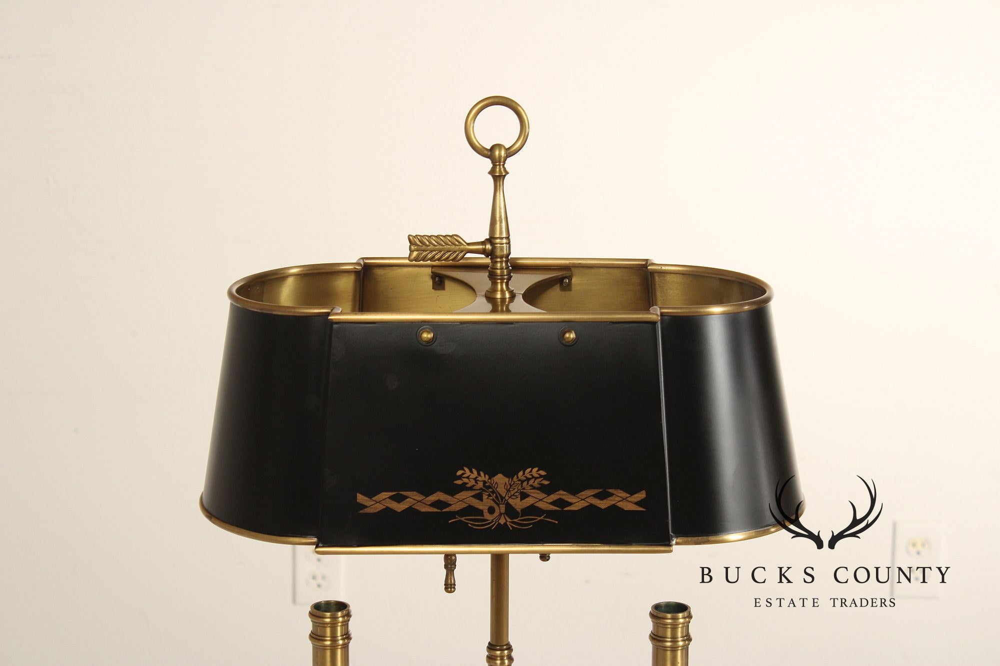 Wildwood Brass and Tole Bouillotte Table Lamp