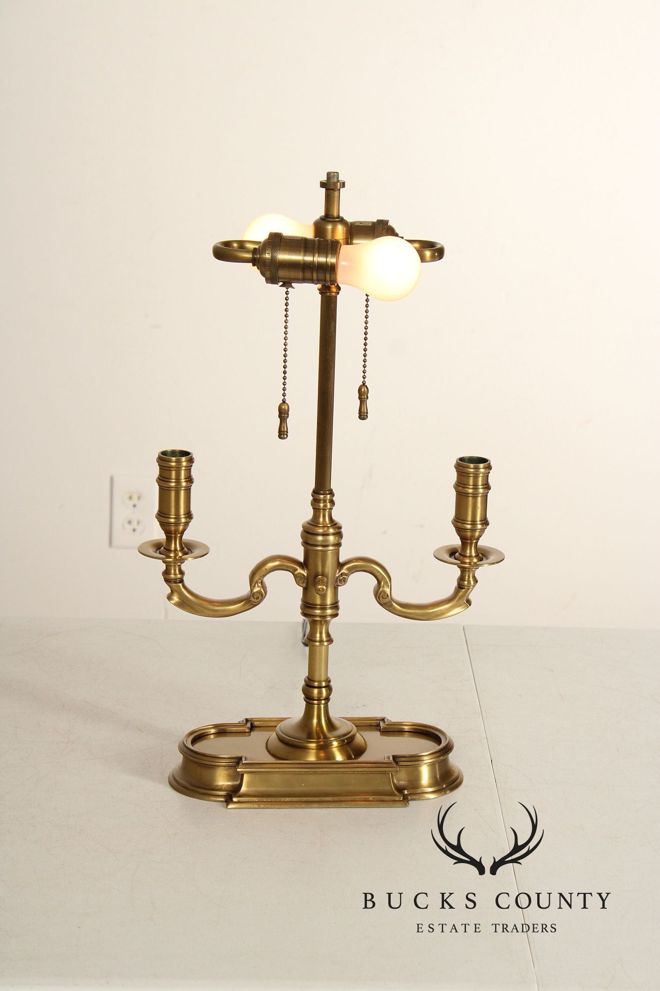 Wildwood Brass and Tole Bouillotte Table Lamp