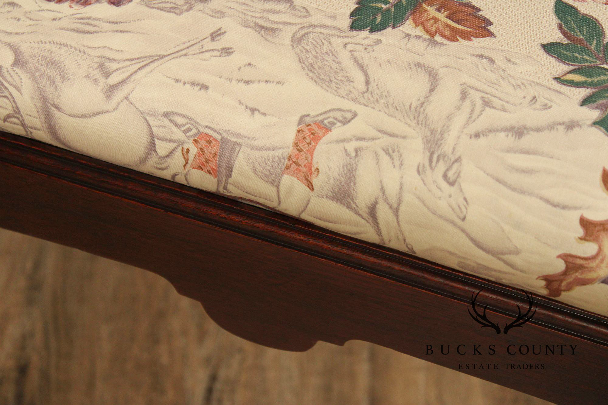 Chippendale Style Mahogany Ball And Claw Ottoman