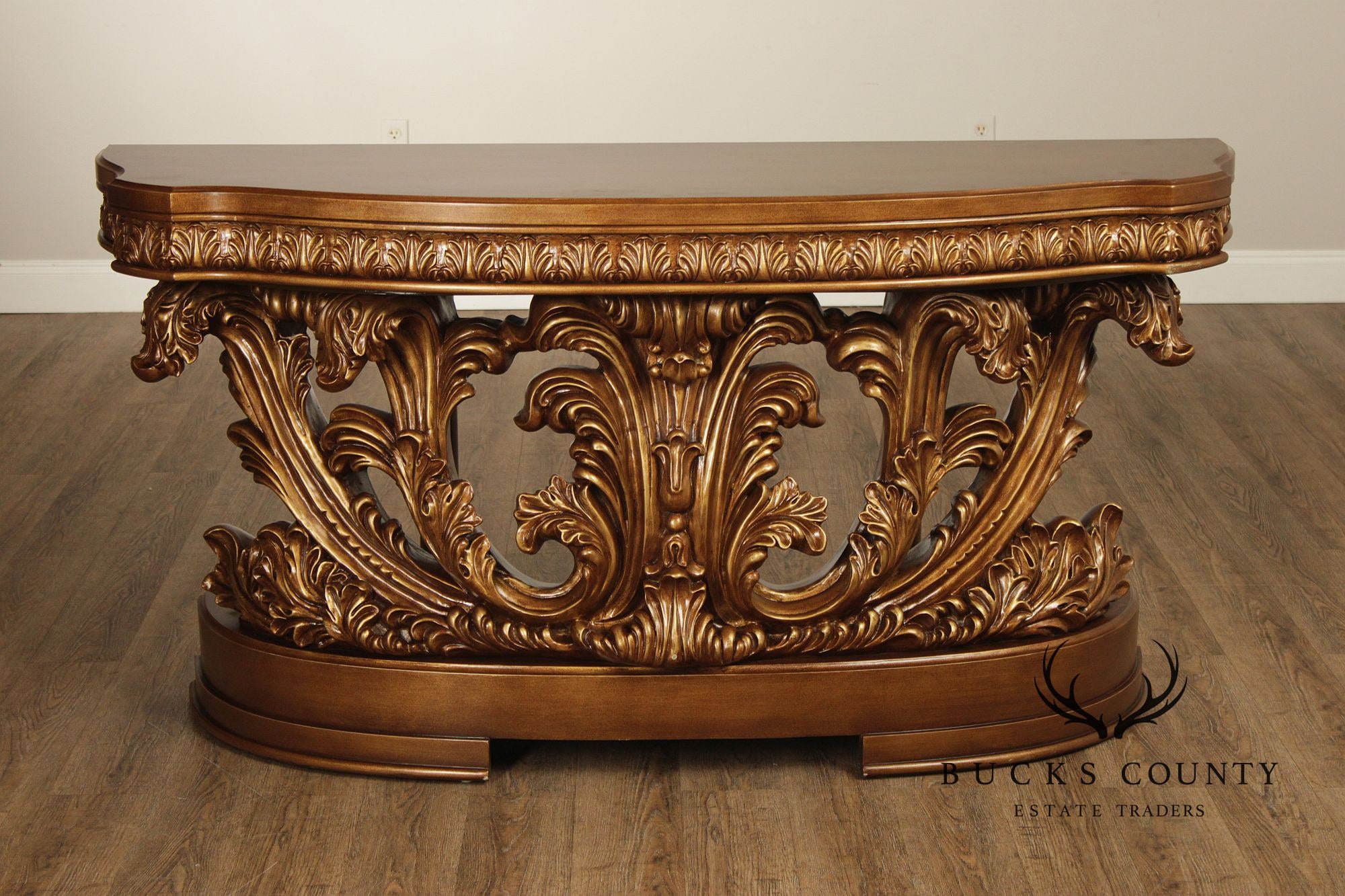 Rococo Revival Carved And Gilt Console Table