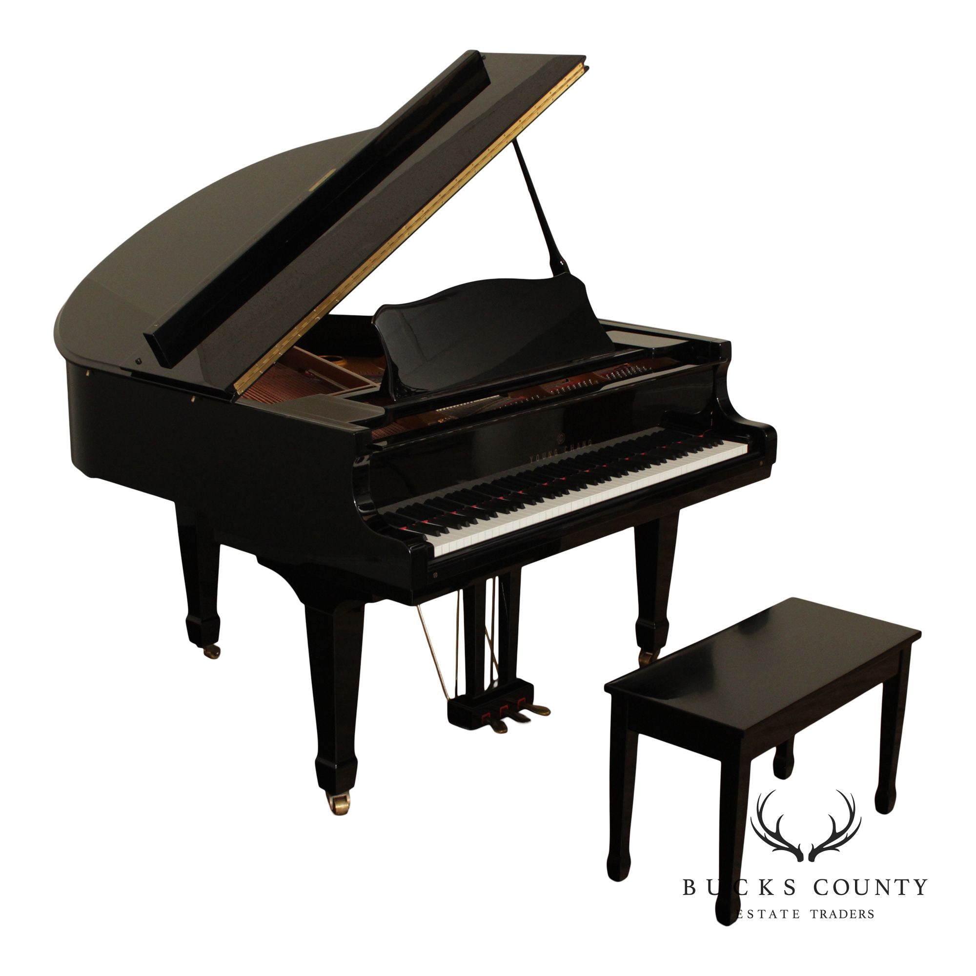 Young Chang G-150 Ebony Baby Grand Piano With Bench